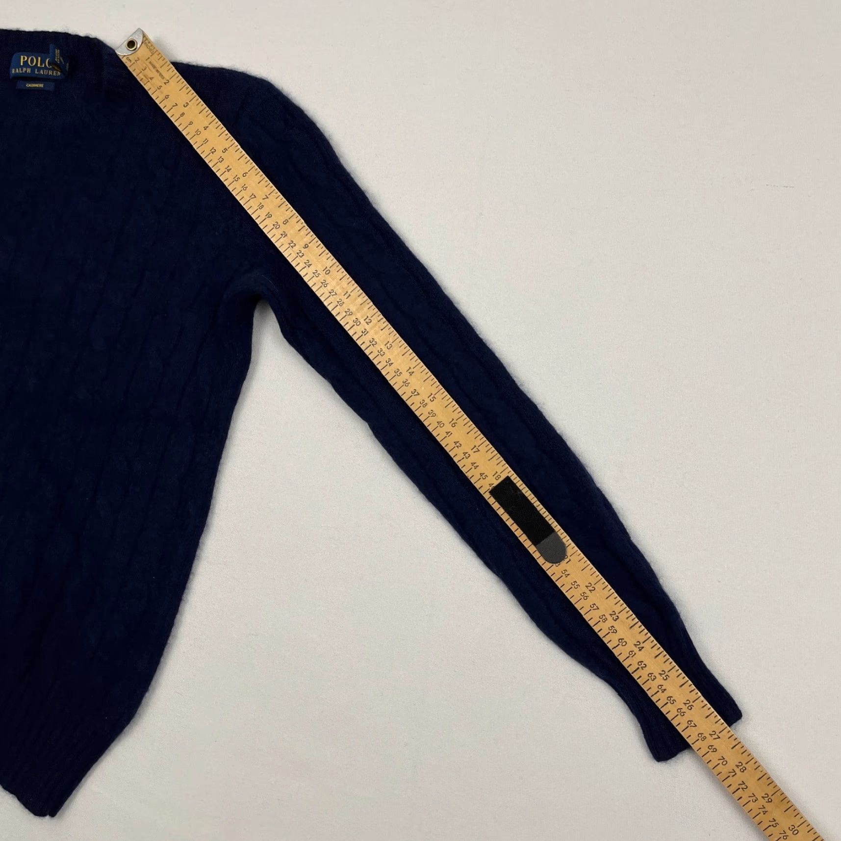 Polo Ralph Lauren Polo Ralph Lauren Cashmere Sweater Womens S Blue Cable Knit Ribbed Crew Academia Size S / US 4 / IT 40 - 6 Thumbnail