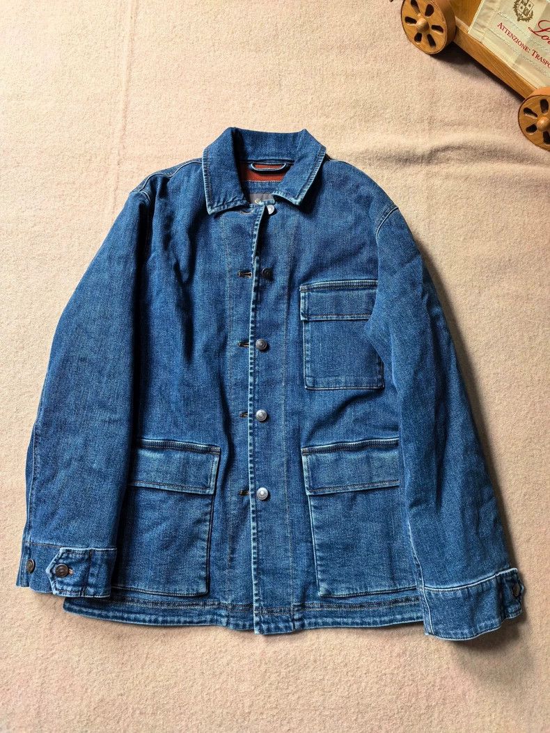 Loro Piana LORO PIANA Retro water-washed denim jacket Size M / US 6-8 / IT 42-44 - 1 Thumbnail