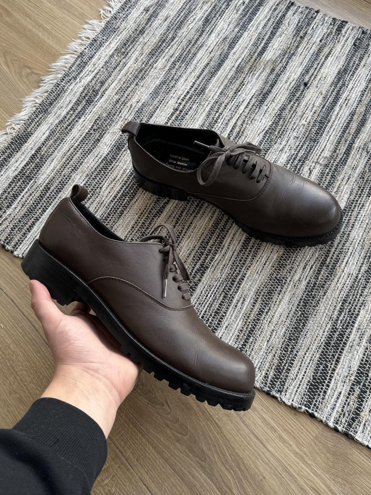 Comme des Garcons COMME des GARCONS HOMME PLUS LEATHER OXFORD LACE UP SHOES Size US 7 / EU 40 - 15 Thumbnail