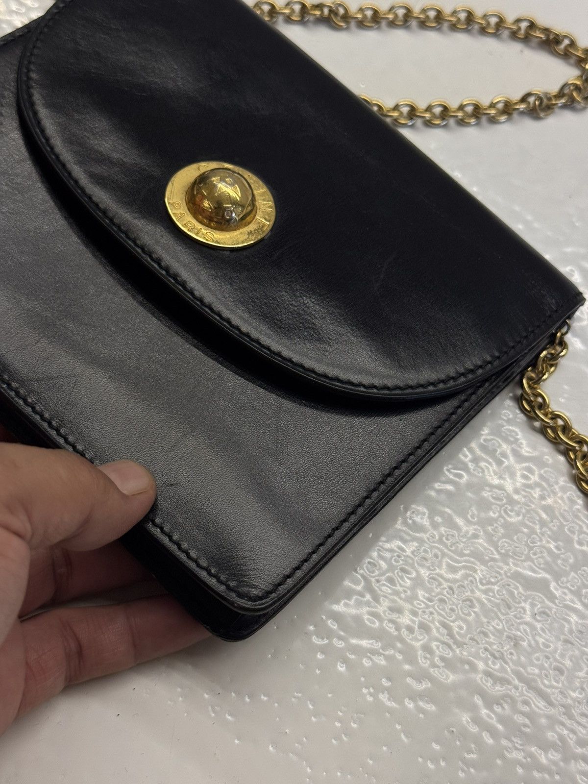 Celine × Vintage Vintage Celine black leather chain cross body bag Size ONE SIZE - 10 Thumbnail