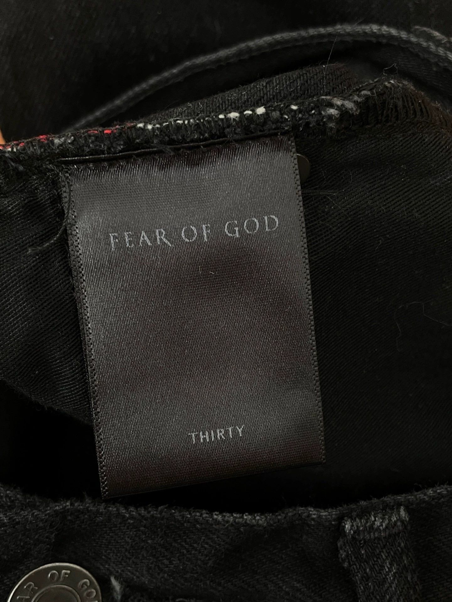 Fear of God Fear of God Ripped Black Jeans 30 New with Tags Size US 30 / EU 46 - 4 Thumbnail