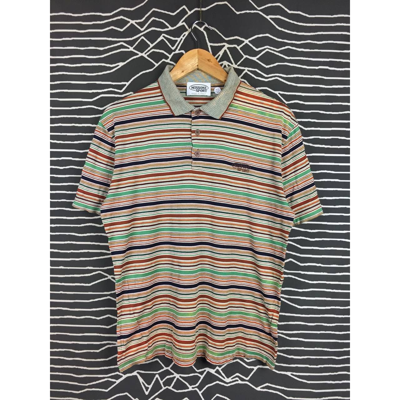 Missoni Vtg Missoni Sport Made In Italy Multicolor Stripe Polo Tee Size US S / EU 44-46 / 1 - 1 Thumbnail