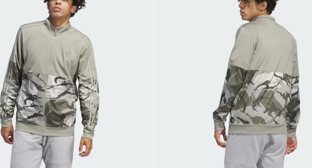 Adidas Adidas IT0558 Camo Tricot Track Jacket Silver Pebble ( S ) Size US S / EU 44-46 / 1 - 2 Thumbnail