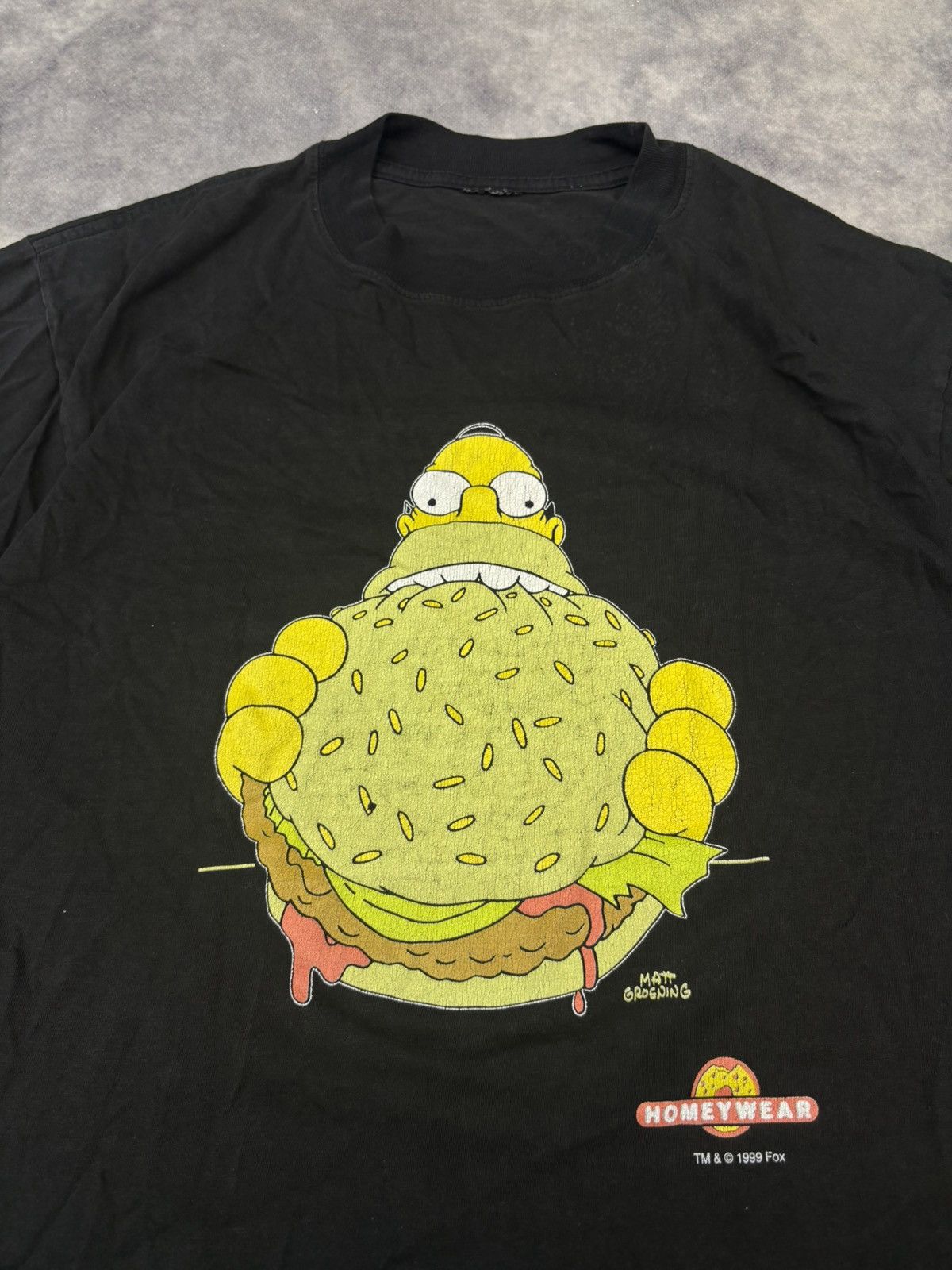 The Simpsons × Vintage Vintage The Simpsons Homer 1999 T shirt Graphic Burger 90s Size US XL / EU 56 / 4 - 2 Thumbnail