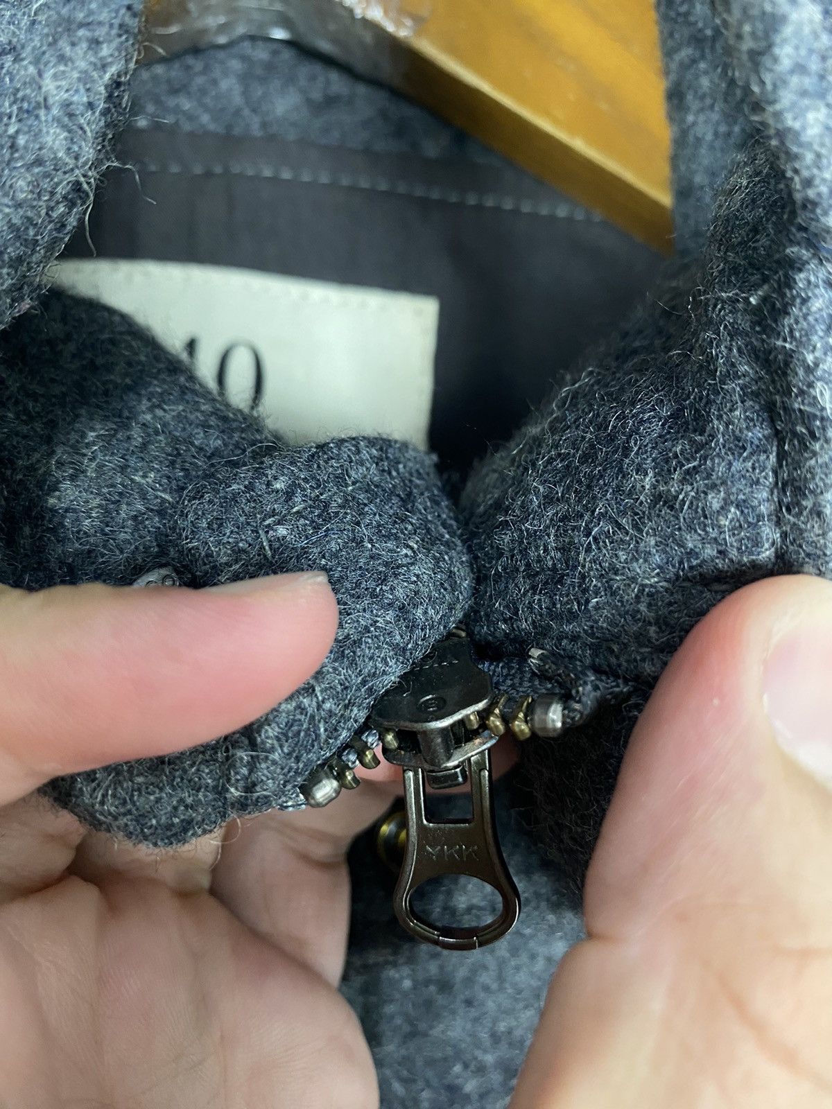Japanese Brand Four Seasons Garage by in bloom Check Sleeve Wool Outwear Size US S / EU 44-46 / 1 - 5 Thumbnail