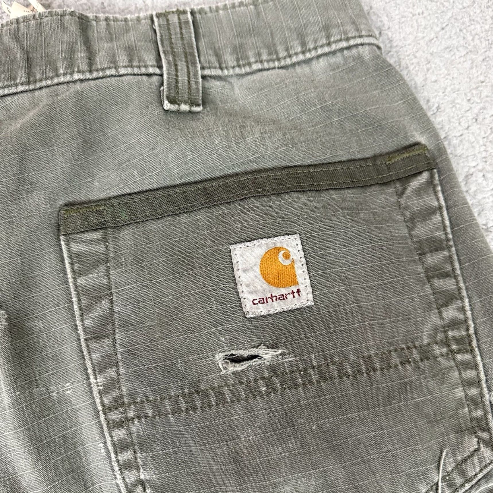 Carhartt Carhartt Pants Mens 34x34 Green Distressed Carpenter Work Wear Relaxed Size US 34 / EU 50 - 7 Thumbnail