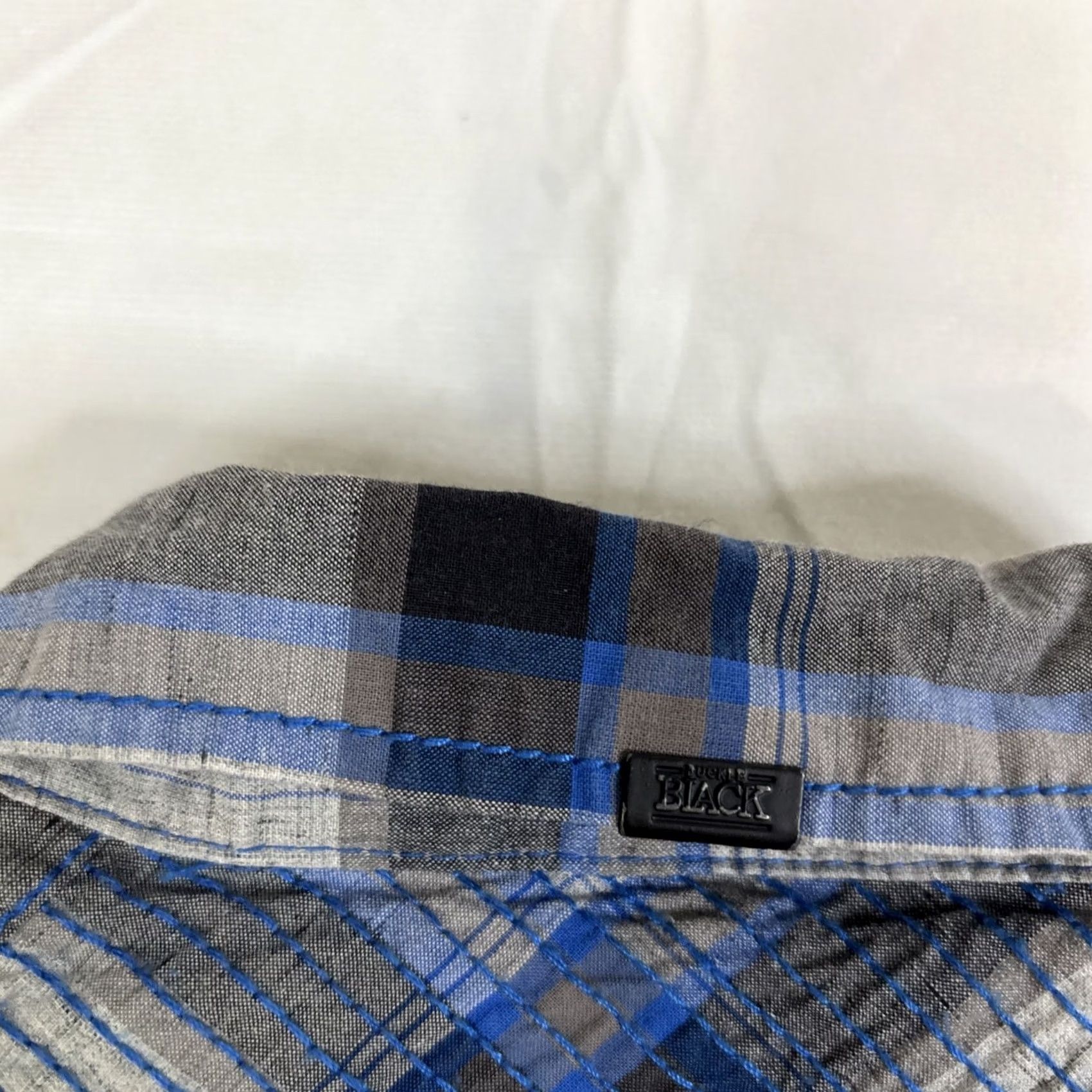 Buckle Black Buckle BKE Button-Up Shirt Men XL Plaid Blue Black White Long Sleeve Tailored Fit - Colorful, Pre-owned Excellent Size US XL / EU 56 / 4 - 6 Thumbnail