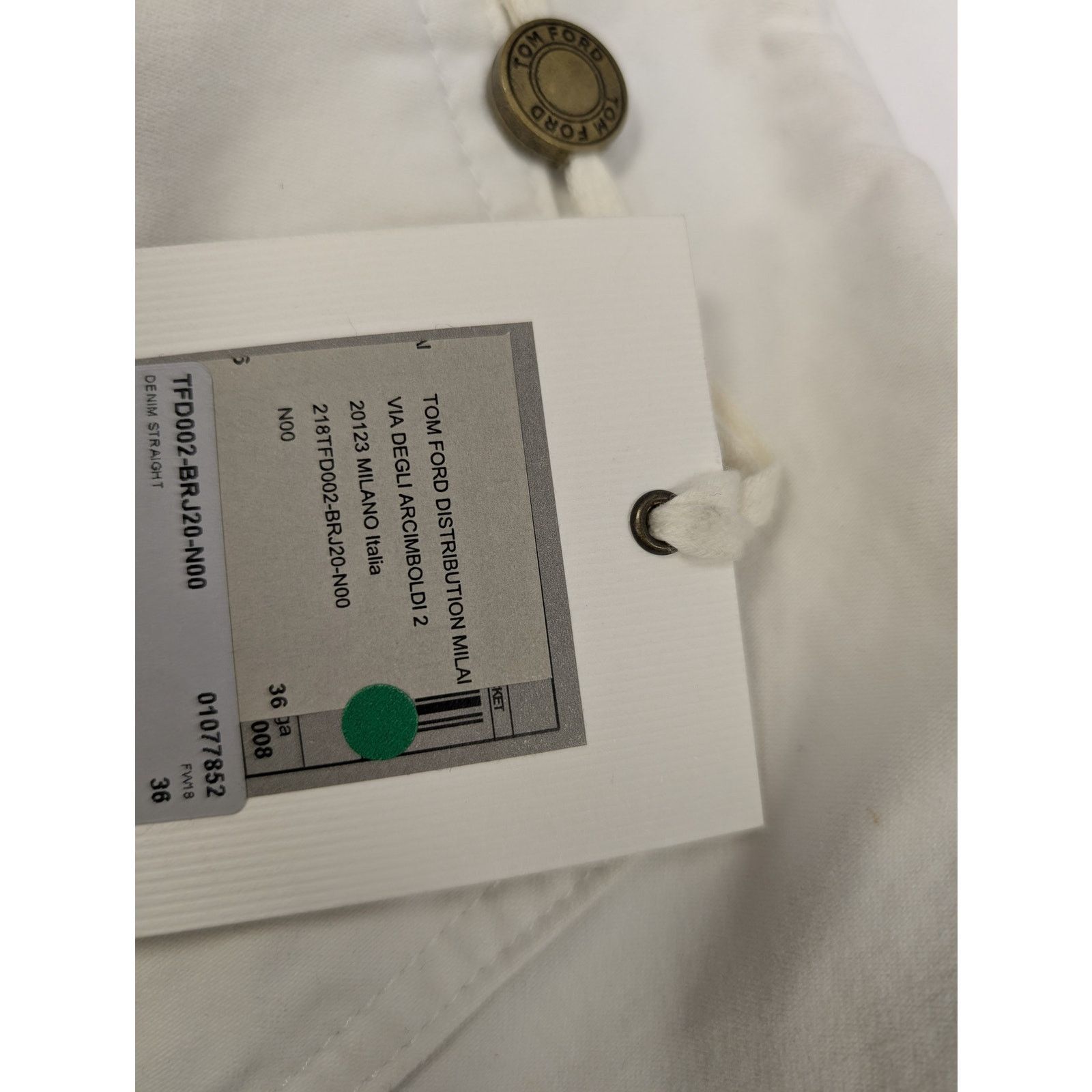 Tom Ford o1rshd1 Denim Straight Jean in White Size US 36 / EU 52 - 23 Thumbnail