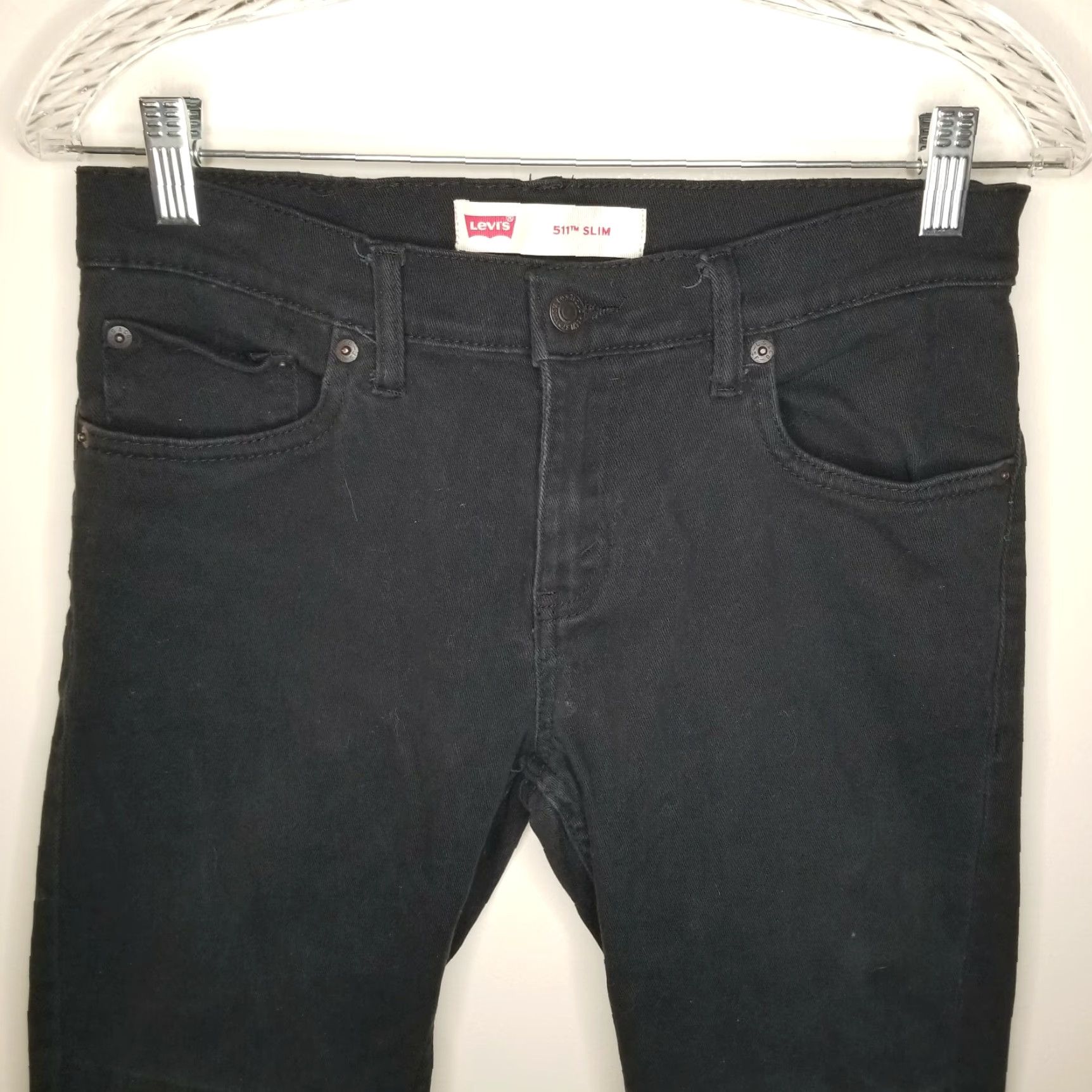 Levi's VINTAGE? No. Actually Levi's 511 Women Slim Straight Jeans - Black - Size 14 Regular - 27x27 - Womens - Levi's 511 Size 27" / US 4 / IT 40 - 2 Thumbnail