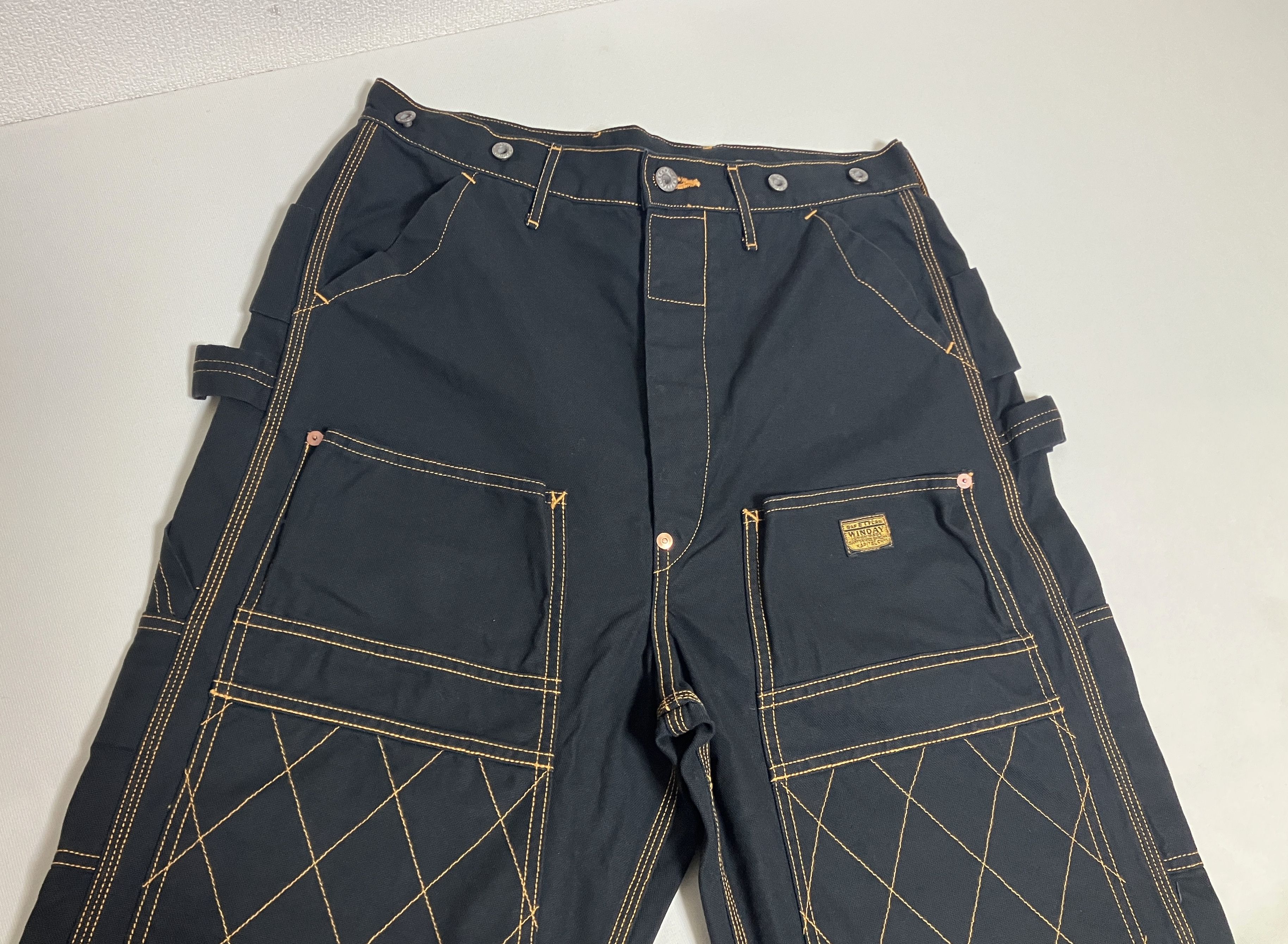 Kapital Light Canvas LUMBER Pants black new 5