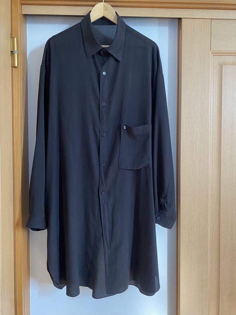 Yohji Yamamoto POUR HOMME 19ss lyric long black shirts | Grailed