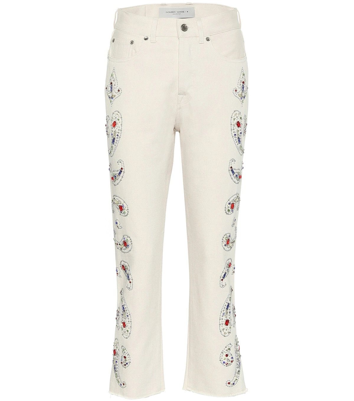 Golden Goose o1y0725 Denim Pant in Ivory Size 26" / US 2 / IT 38 - 1 Thumbnail