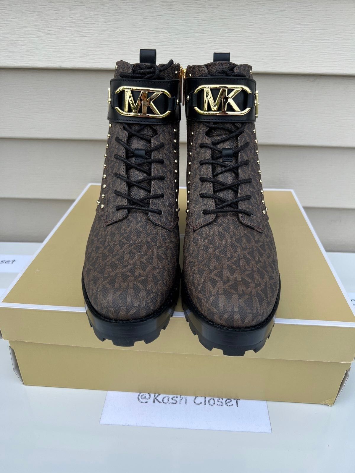 Michael kors MK Kincaid Lace up boots -Brown Size - 7.5 ,8
