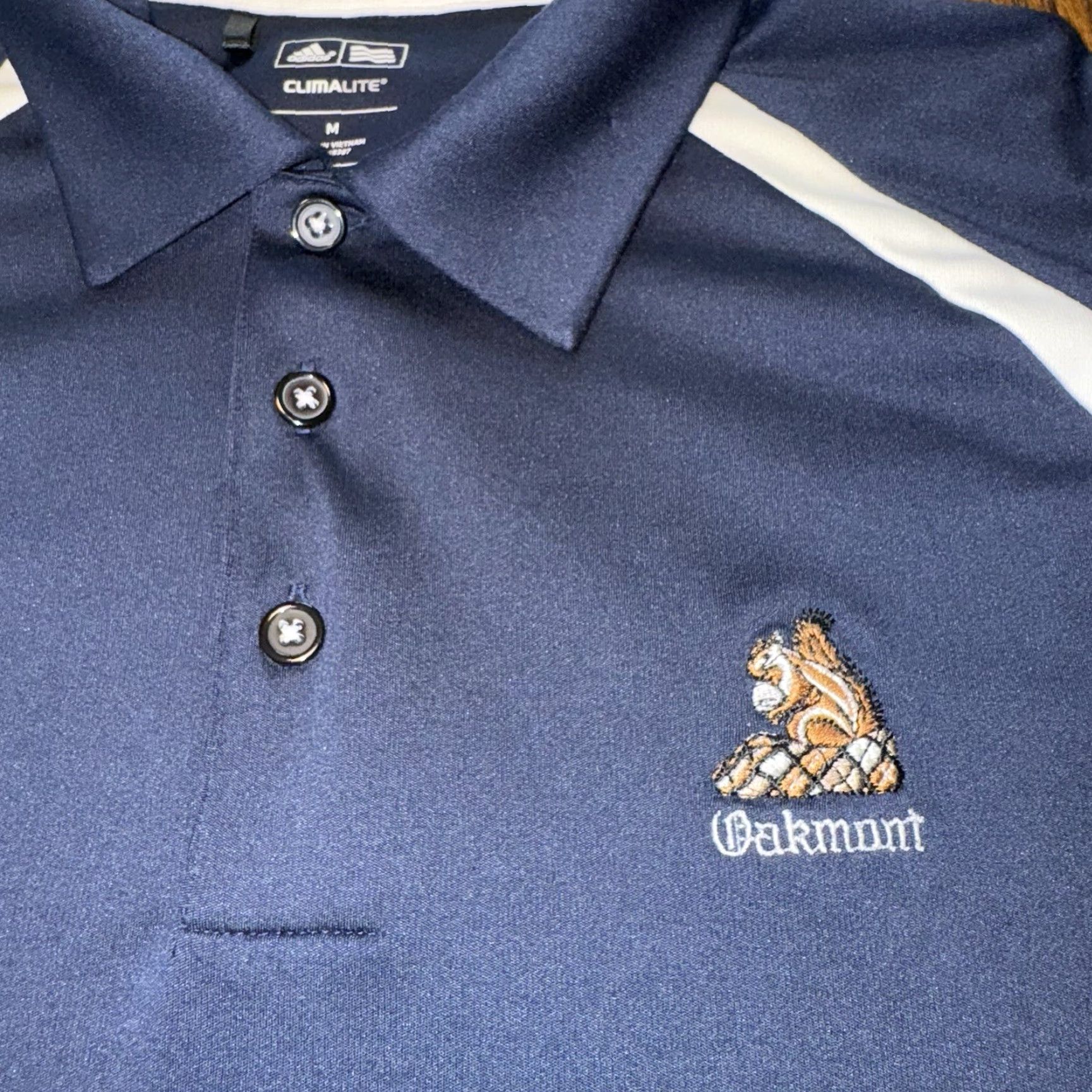 Adidas adidas Golf Polo Shirt Mens Oakmont Medium Blue Squirrel Logo Long Sleeve Solid Size US M / EU 48-50 / 2 - 3 Thumbnail