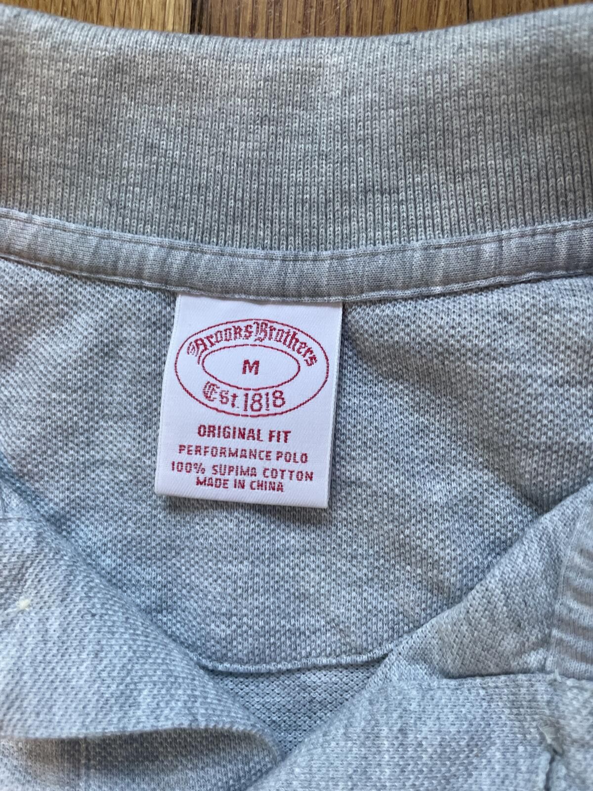 Brooks Brothers Brooks Brothers Gray Short Sleeved Polo Size Medium Size US M / EU 48-50 / 2 - 3 Thumbnail