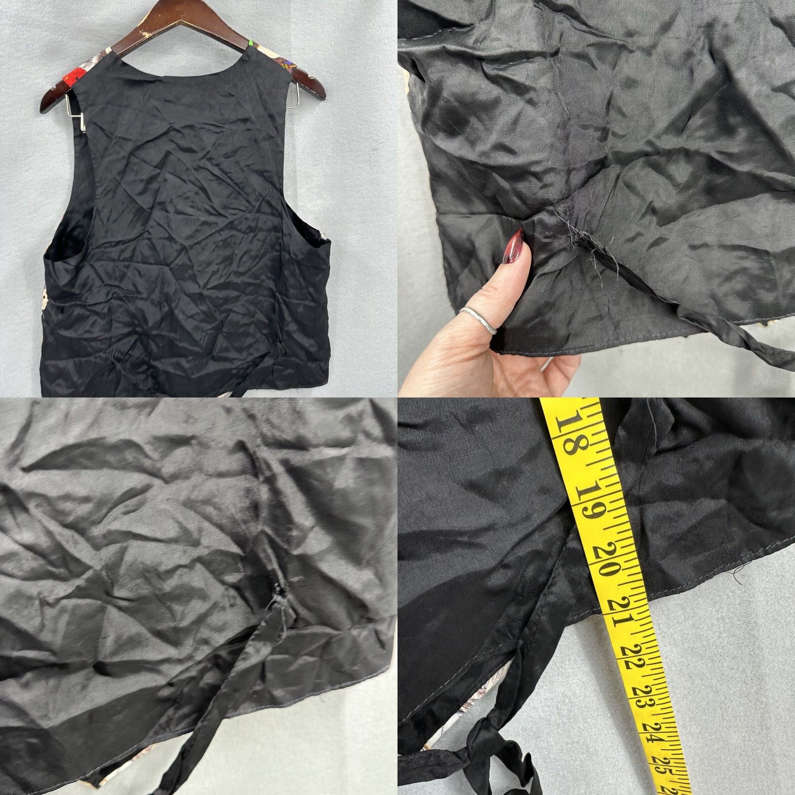 Vintage VINTAGE Capelli New York Vest Women One Size Black Halloween Cartoon Cat Designer Capelli Designs Monsters Clown READ House Size ONE SIZE - 8 Thumbnail