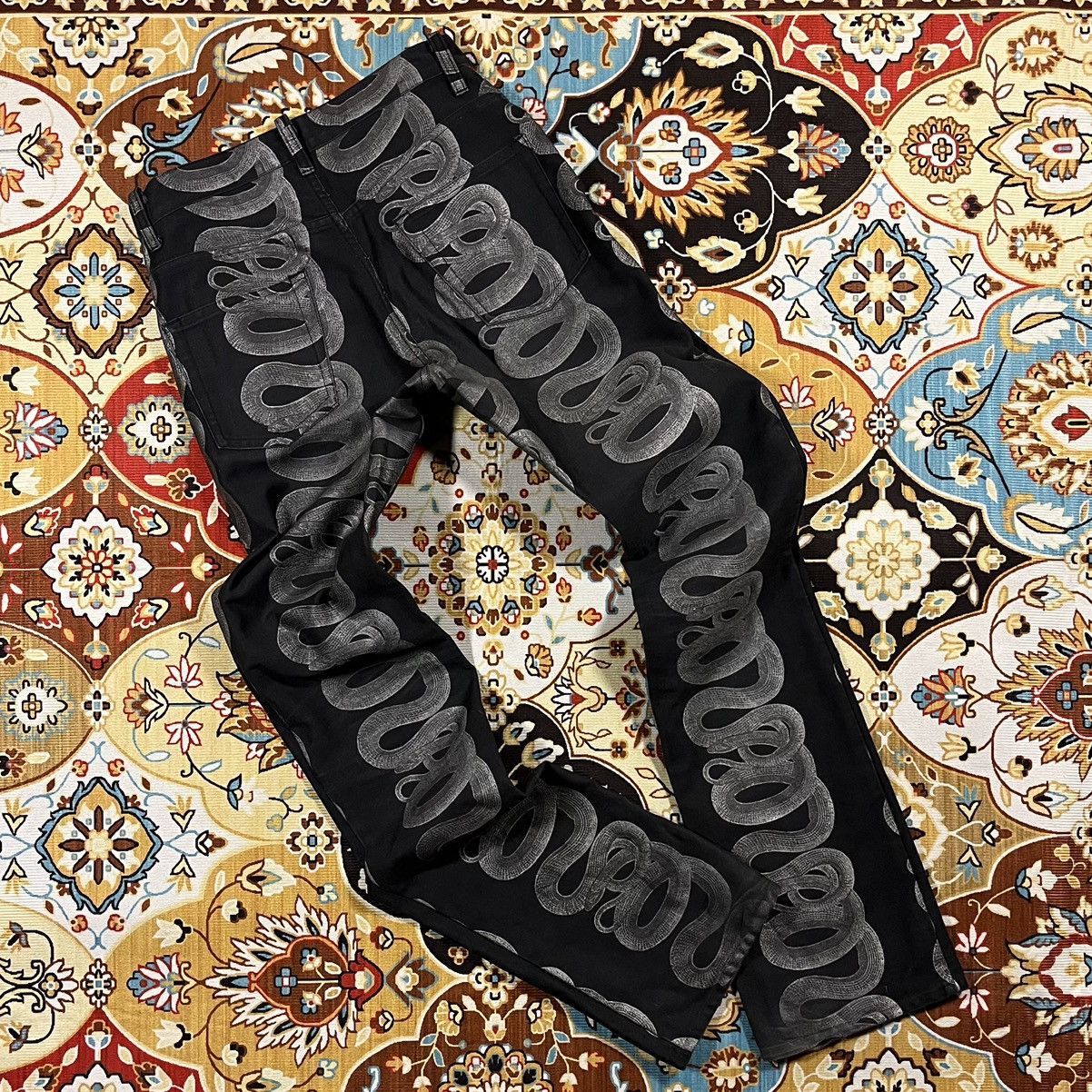 Hysteric Glamour Archive Hysteric Glamour Snake Print Denim Jeans Size 26" / US 2 / IT 38 - 8 Thumbnail