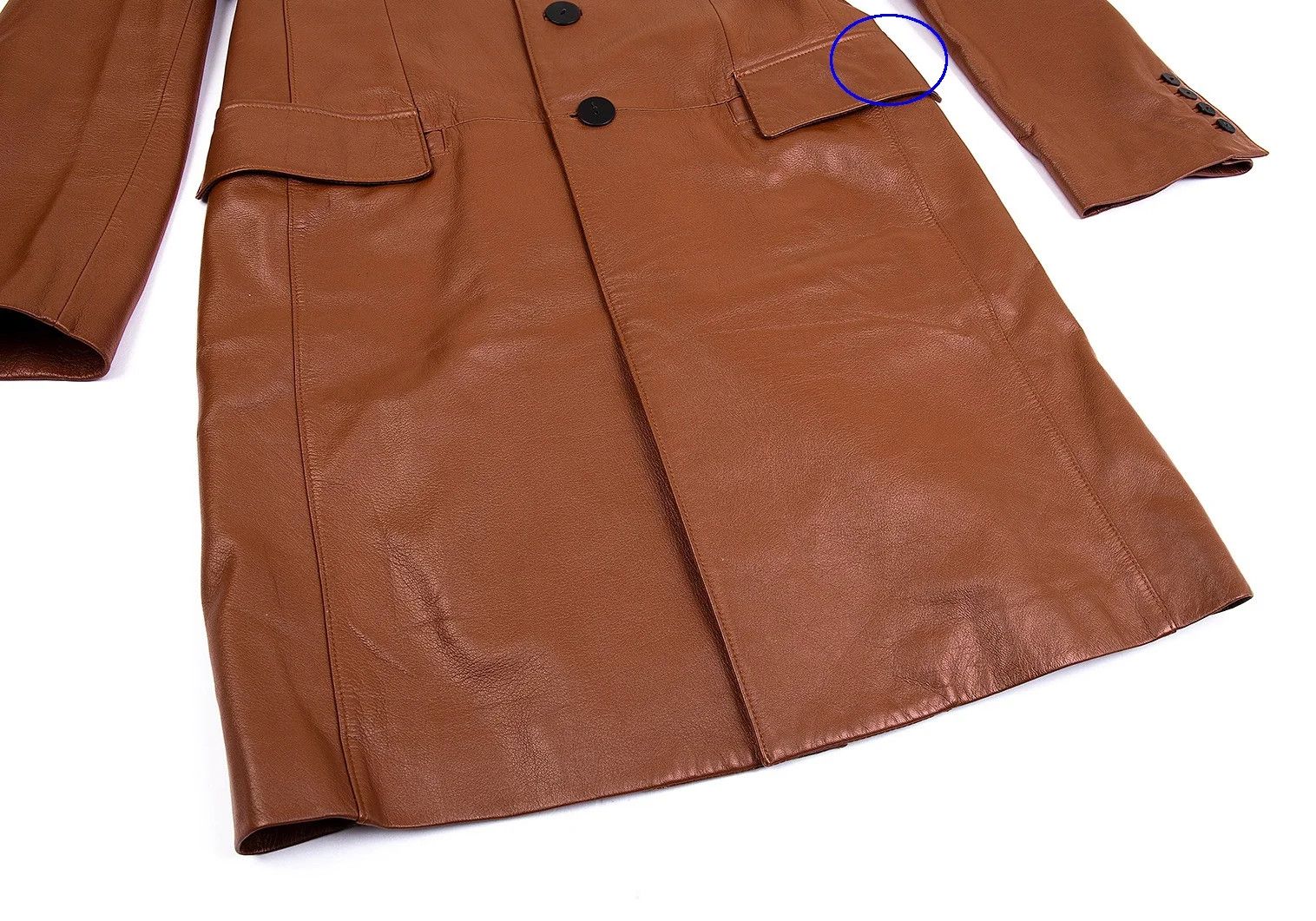 Jean Paul Gaultier Sheep Skin Leather Coat in Brown, Size 48 Size US M / EU 48-50 / 2 - 8 Thumbnail