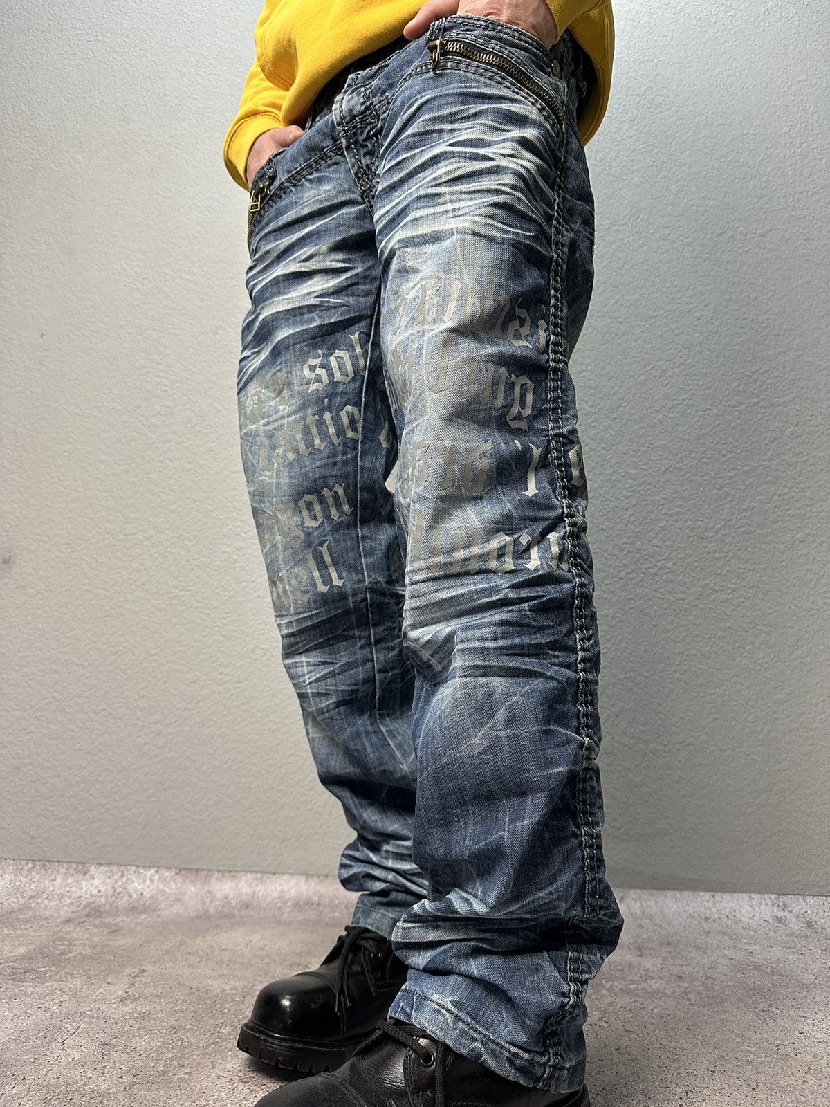 Japanese Brand × Vintage Vintage Y2K Junya Watanabe Style Archive Jeans Distressed Size US 34 / EU 50 - 11 Thumbnail
