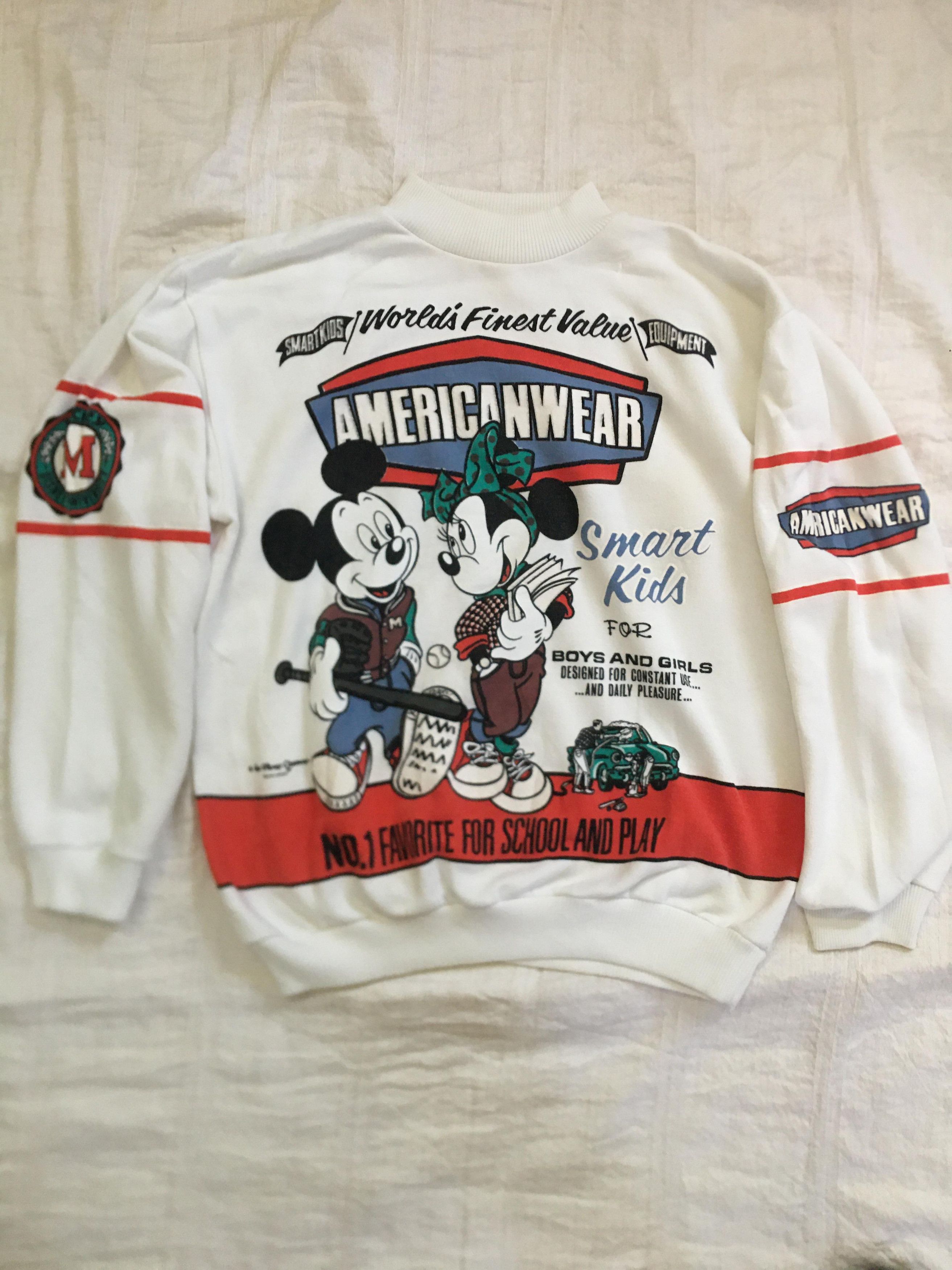 Disney × Mickey Mouse × Vintage Vintage 90s Mickey Mouse Disney White Crewneck Sweatshirt Size US XL / EU 56 / 4 - 1 Thumbnail