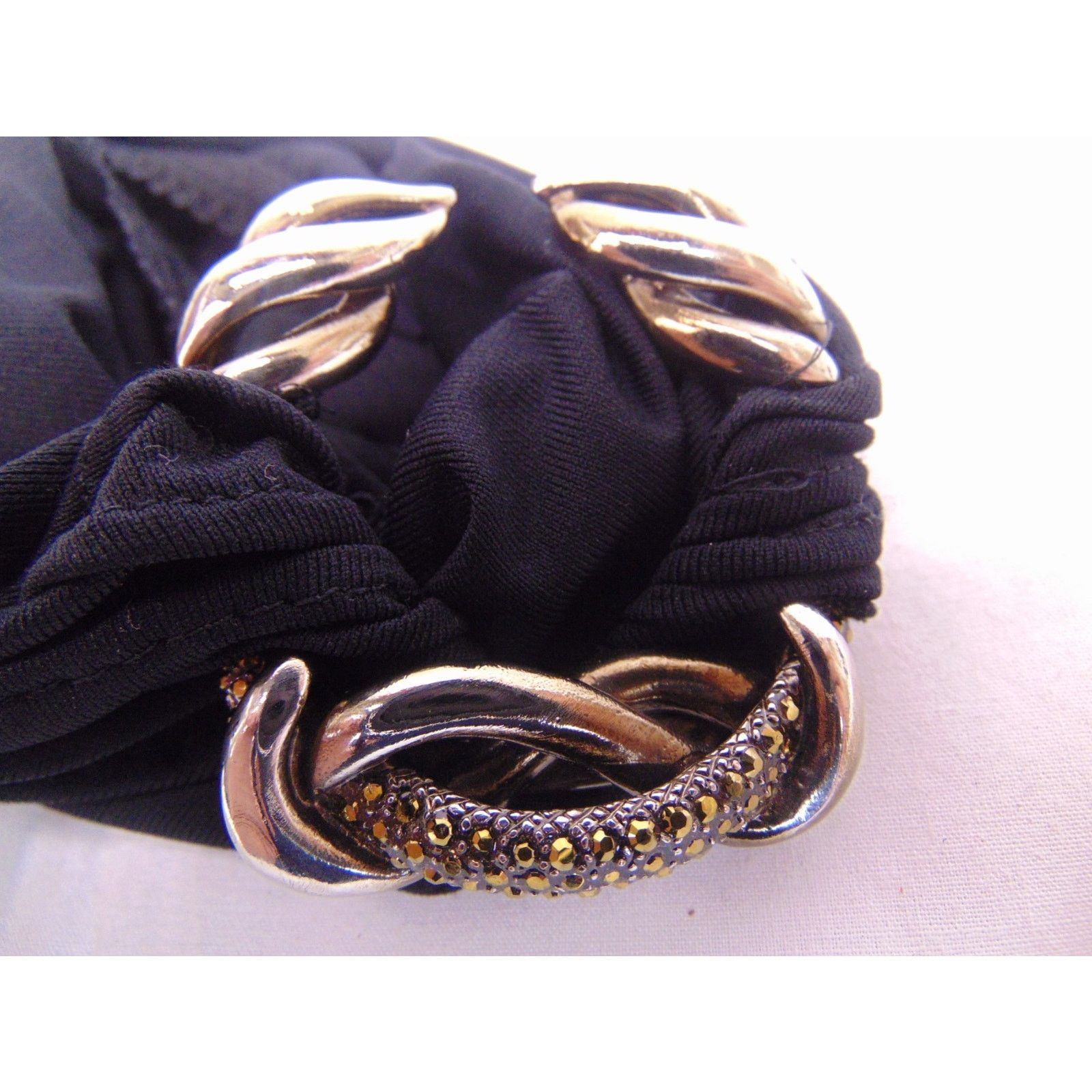 Roberto Cavalli CAVALLI BLACK NYLON JEWELED CRYSTALS SLEEVELESS DRESS TOP 44 Size XXL / US 16-18 / IT 52-54 - 10 Thumbnail