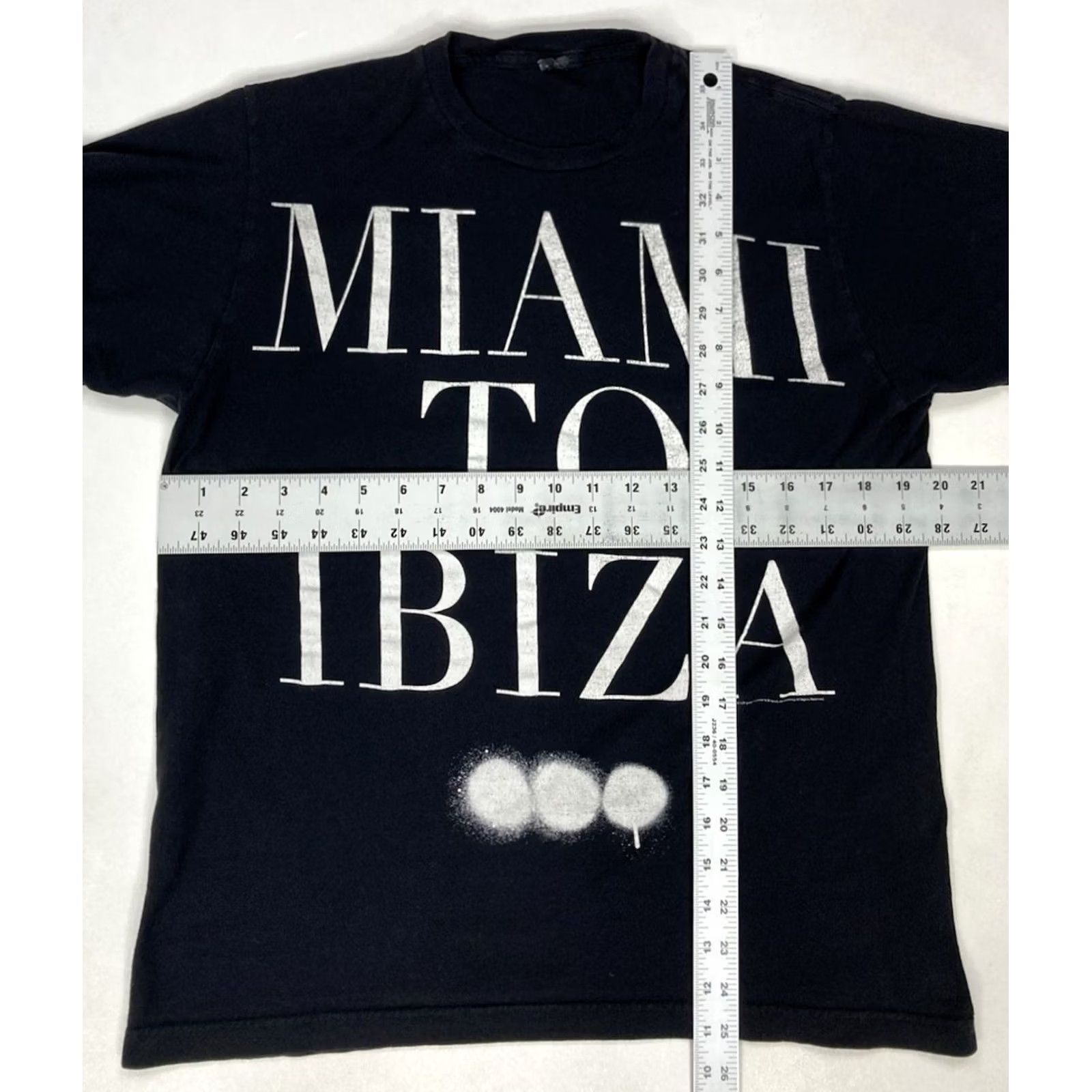 Tultex VINTAGE Miami To Ibiza Graphic T-shirt Women Medium Black Short Sleeve Music Size M / US 6-8 / IT 42-44 - 5 Thumbnail