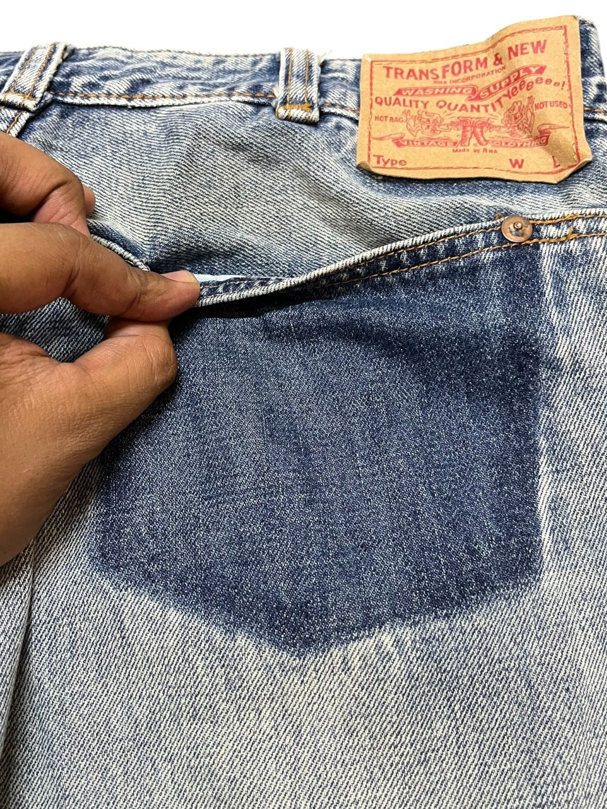 Kenzo Vintage RNA.inc Flare Faded Distressed Bush Pants Denim Size US 31 - 9 Thumbnail