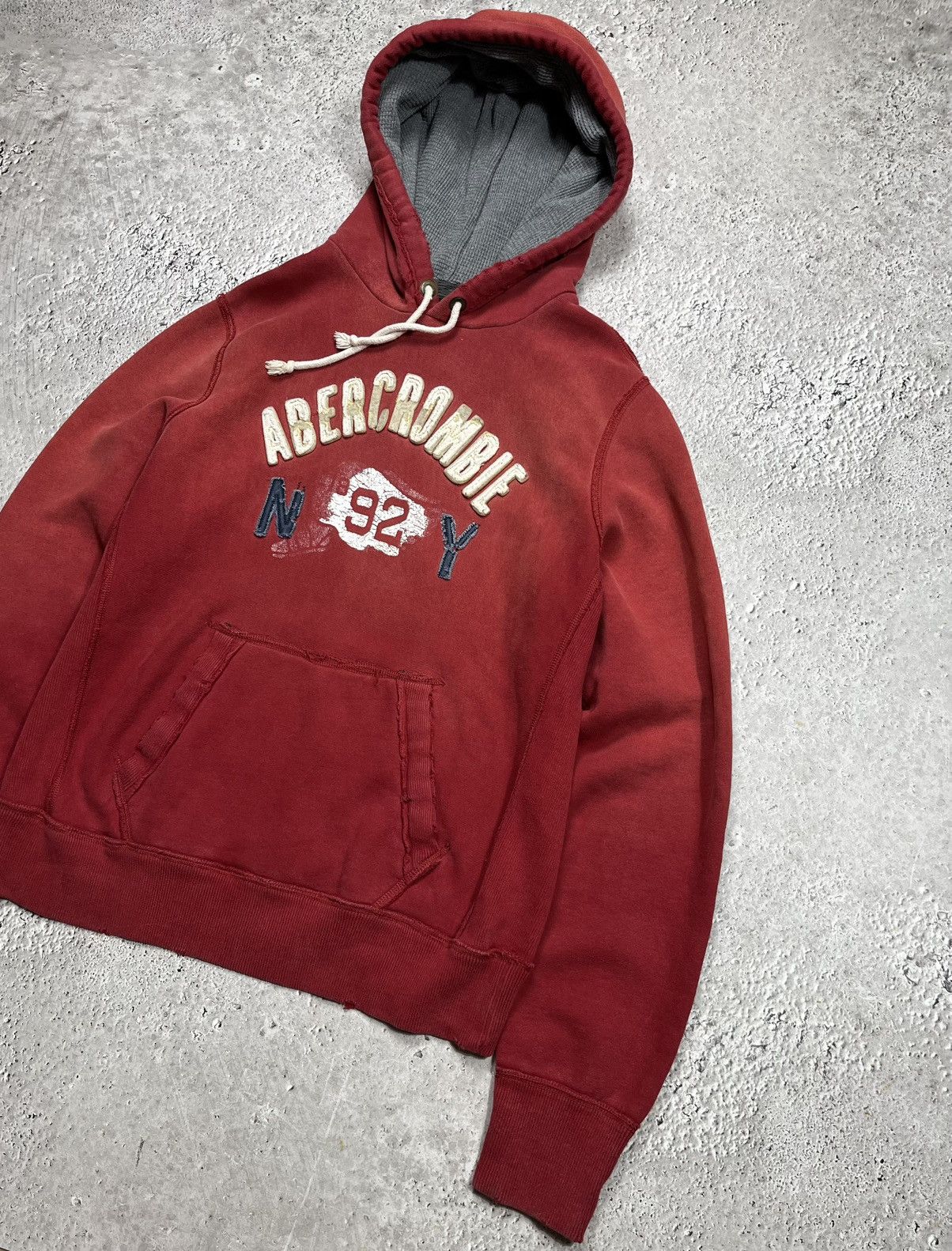 Abercrombie & Fitch Abercrombie & Fitch Heavy Red Hoodie NY 92 Logo XL Size US XL / EU 56 / 4 - 2 Thumbnail