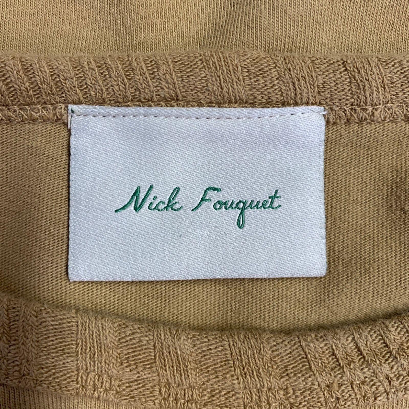 Nick Fouquet Khaki Matchstick Embroidery Cotton Short Sleeve T-shirt Size US S / EU 44-46 / 1 - 8 Thumbnail