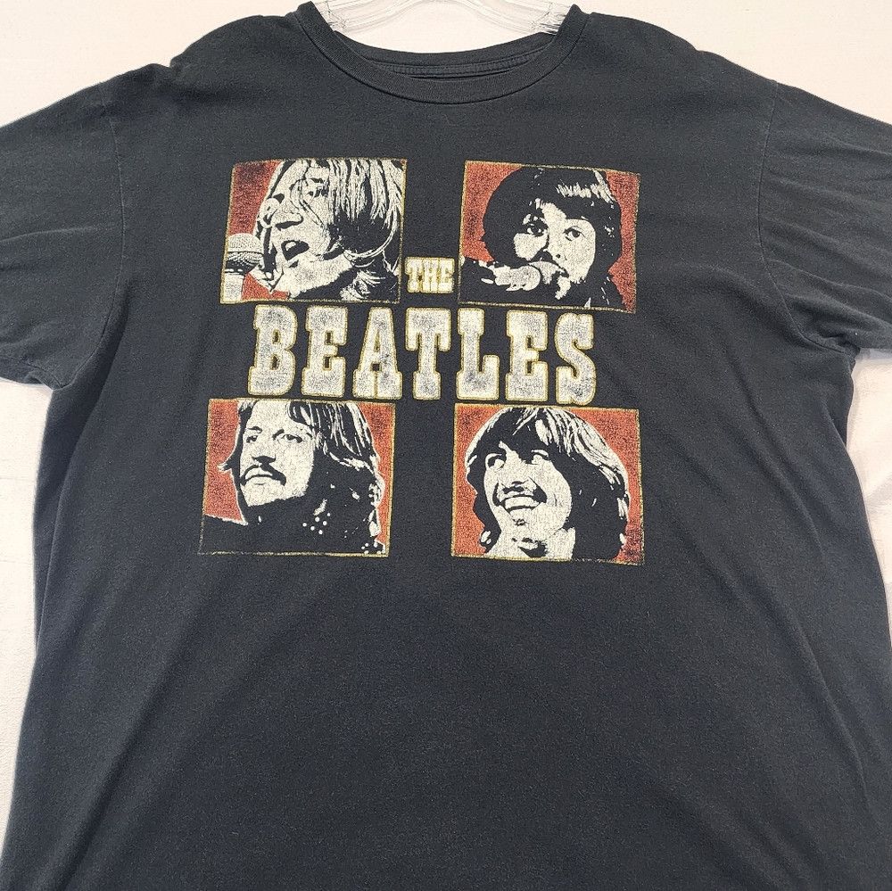 Retrofit The Beatles Black Band Graphic Tee Shirt Regular Fit Size US XL / EU 56 / 4 - 4 Thumbnail