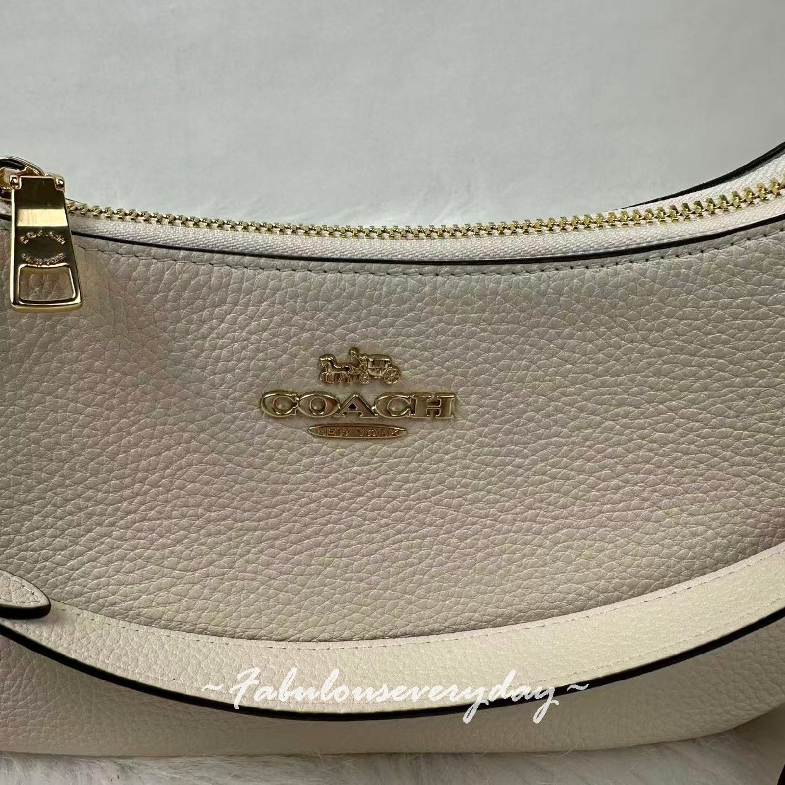 Coach Coach Teri Shoulder/Crossbody Bag In Leather/Gold/Chalk Size ONE SIZE - 6 Thumbnail