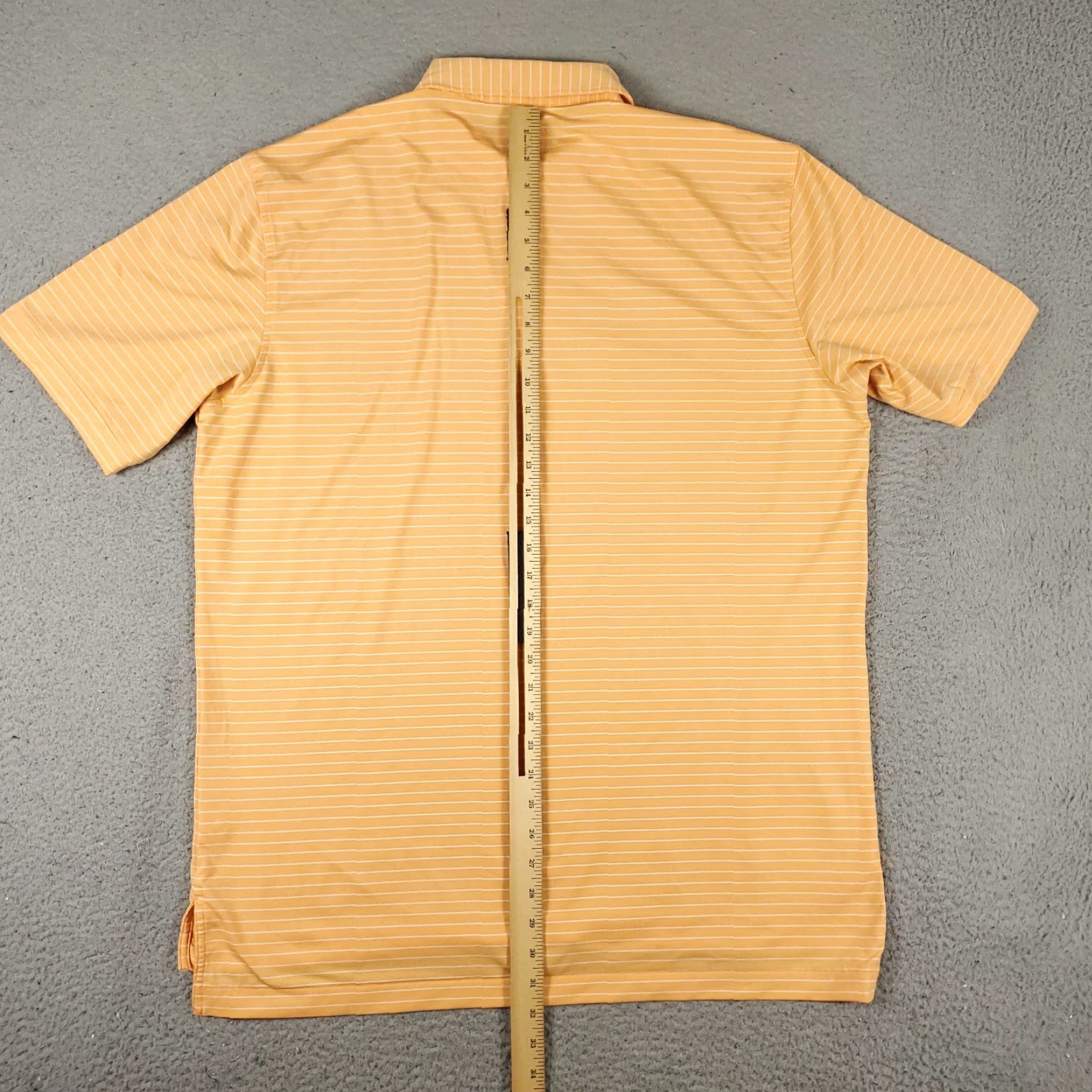 Peter Millar Peter Millar Polo Shirt Mens Large Orange Striped Summer Comfort Golf Size US L / EU 52-54 / 3 - 5 Thumbnail