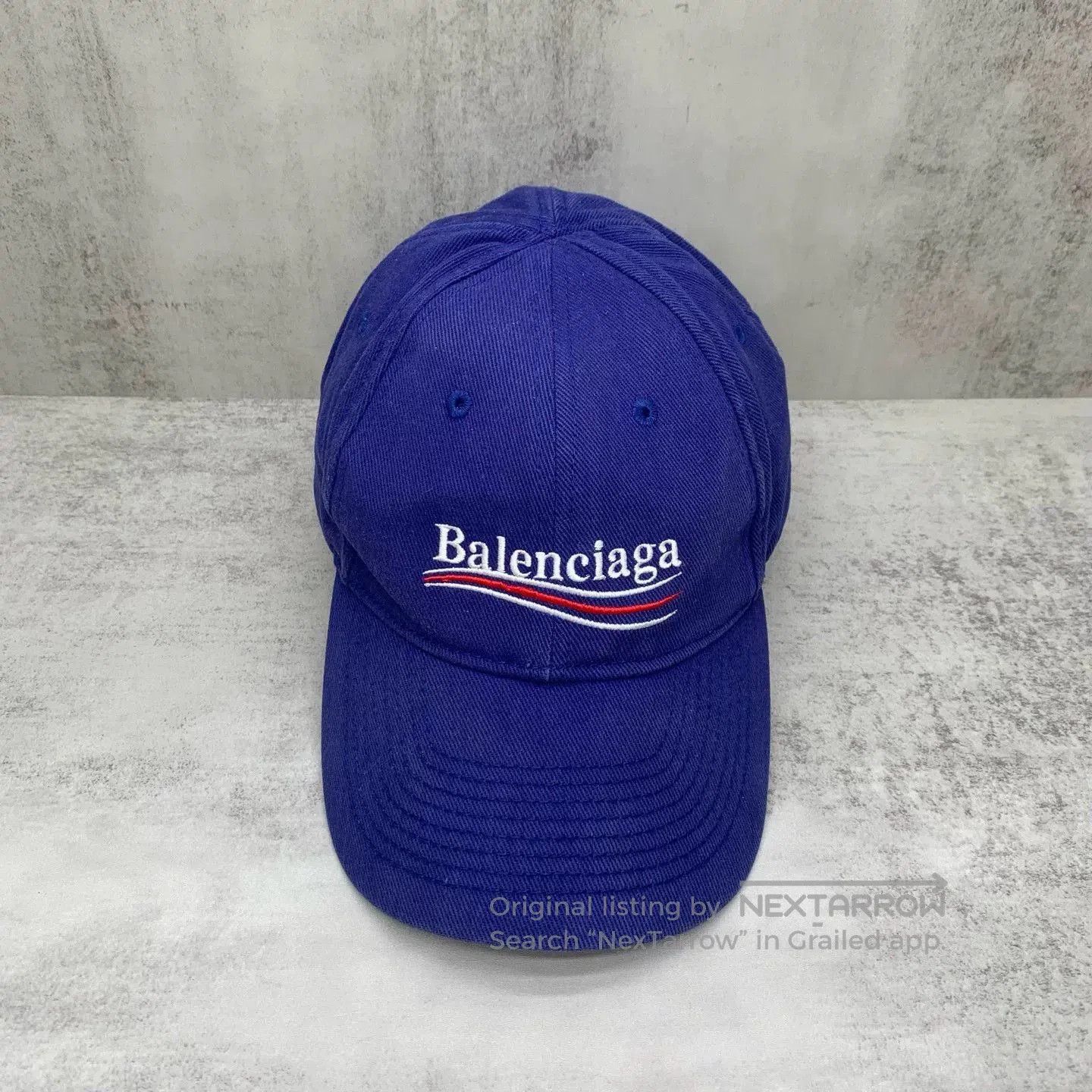 Balenciaga Balenciaga Blue Wave Logo Cap Size L. Size ONE SIZE - 1 Thumbnail