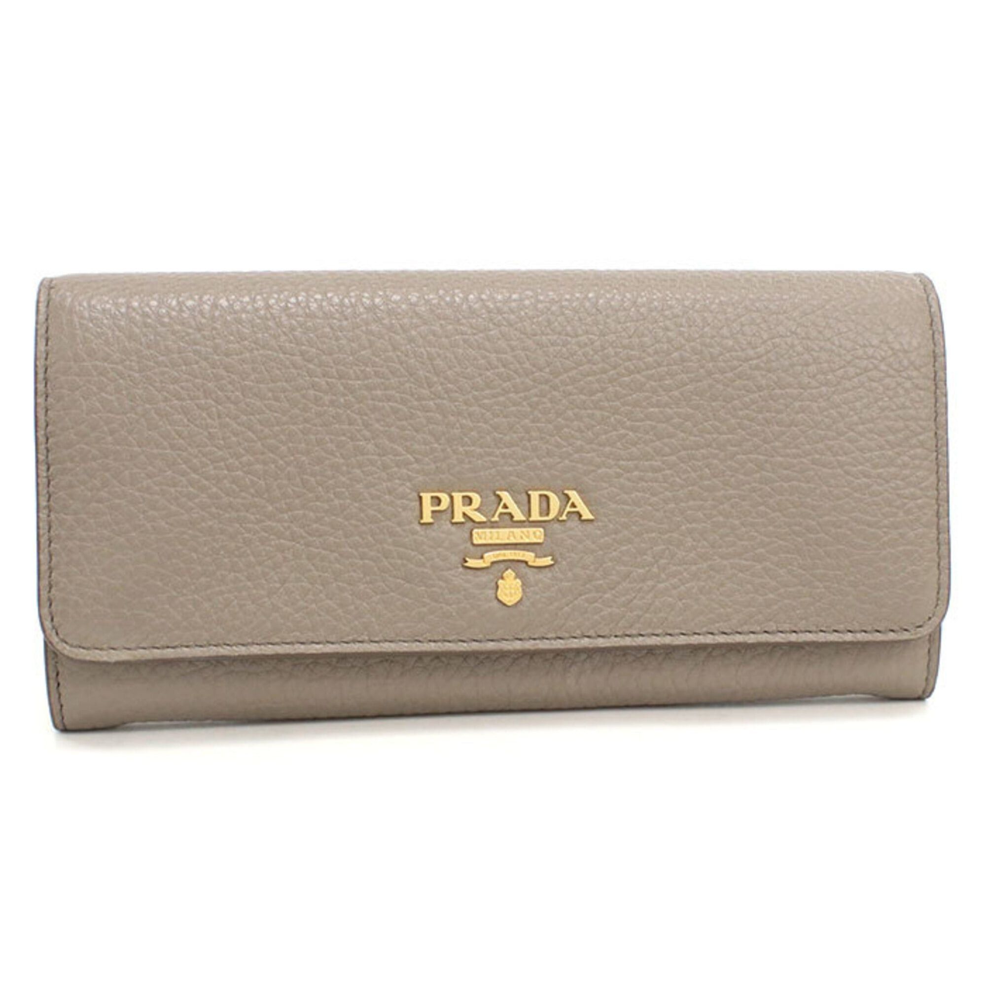 Prada PRADA Women's Bi-fold Long Wallet 1MH132, Gray Size ONE SIZE - 1 Thumbnail
