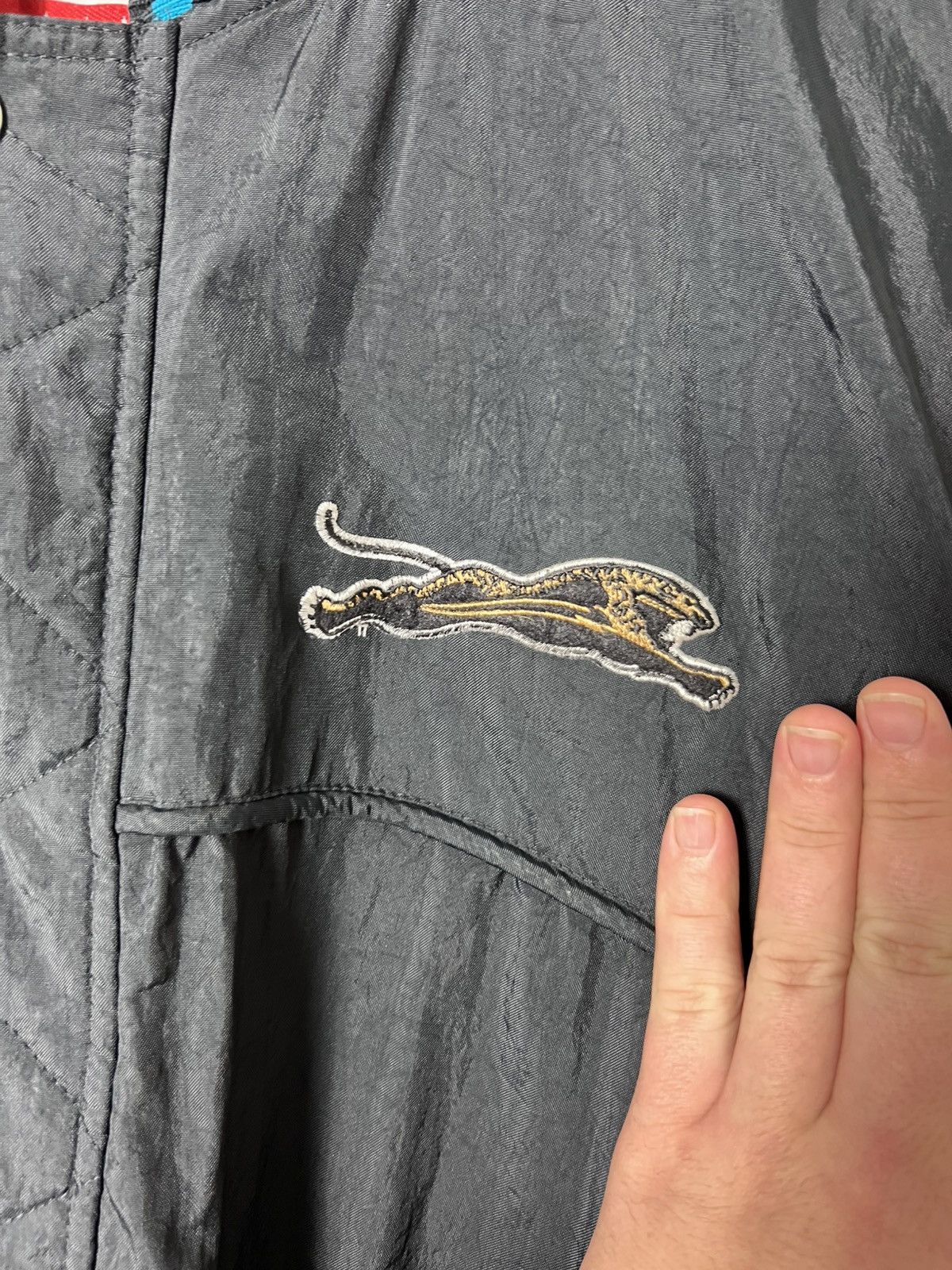 Starter RARE JACKSONVILLE JAGUARS NUTMEG CAMPRI NYLON BOMBER JACKET Size US XL / EU 56 / 4 - 12 Thumbnail