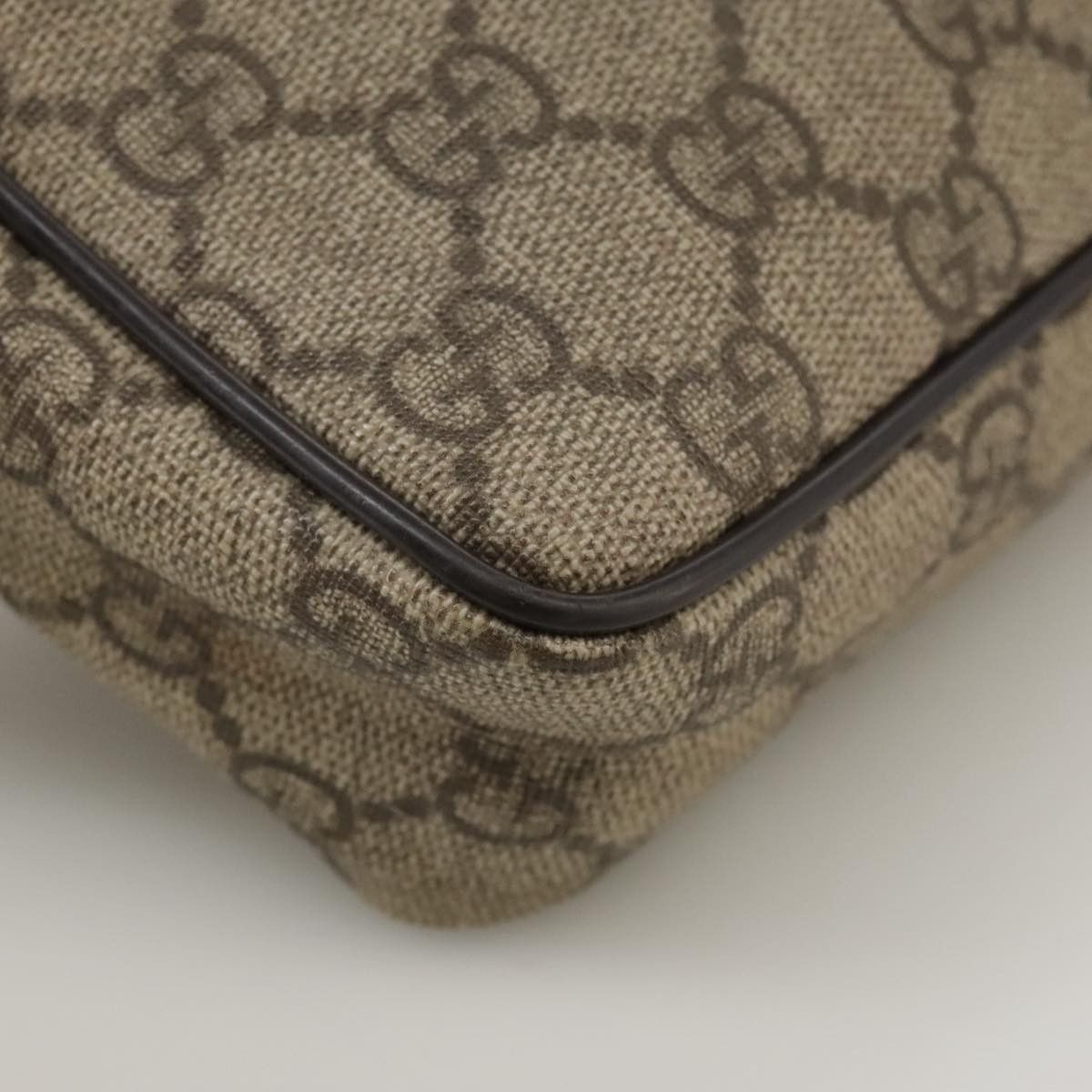 Gucci GUCCI GG Supreme Web Sherry Line Shoulder Bag Beige Silver Size ONE SIZE - 12 Thumbnail