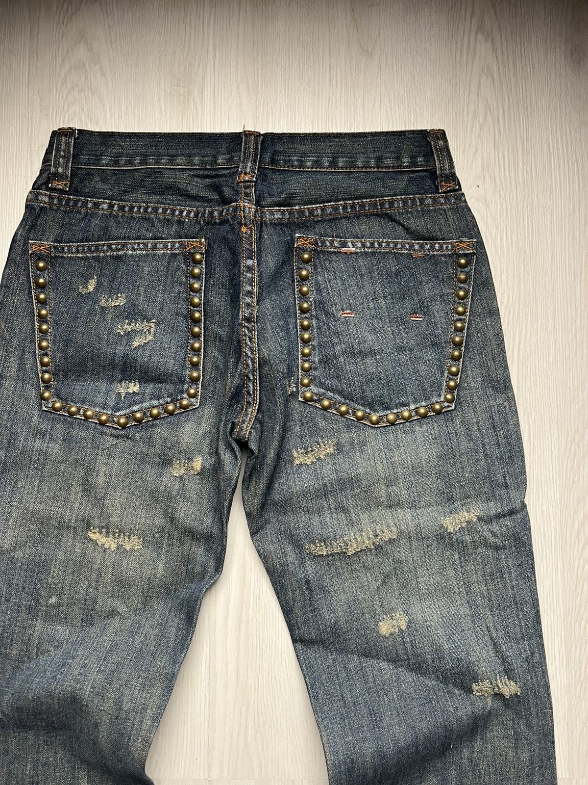 Dolce & Gabbana Dolce Gabbana Runway Fall 2005 ‘Forever’ Studded Denim Size US 28 / EU 44 - 6 Thumbnail