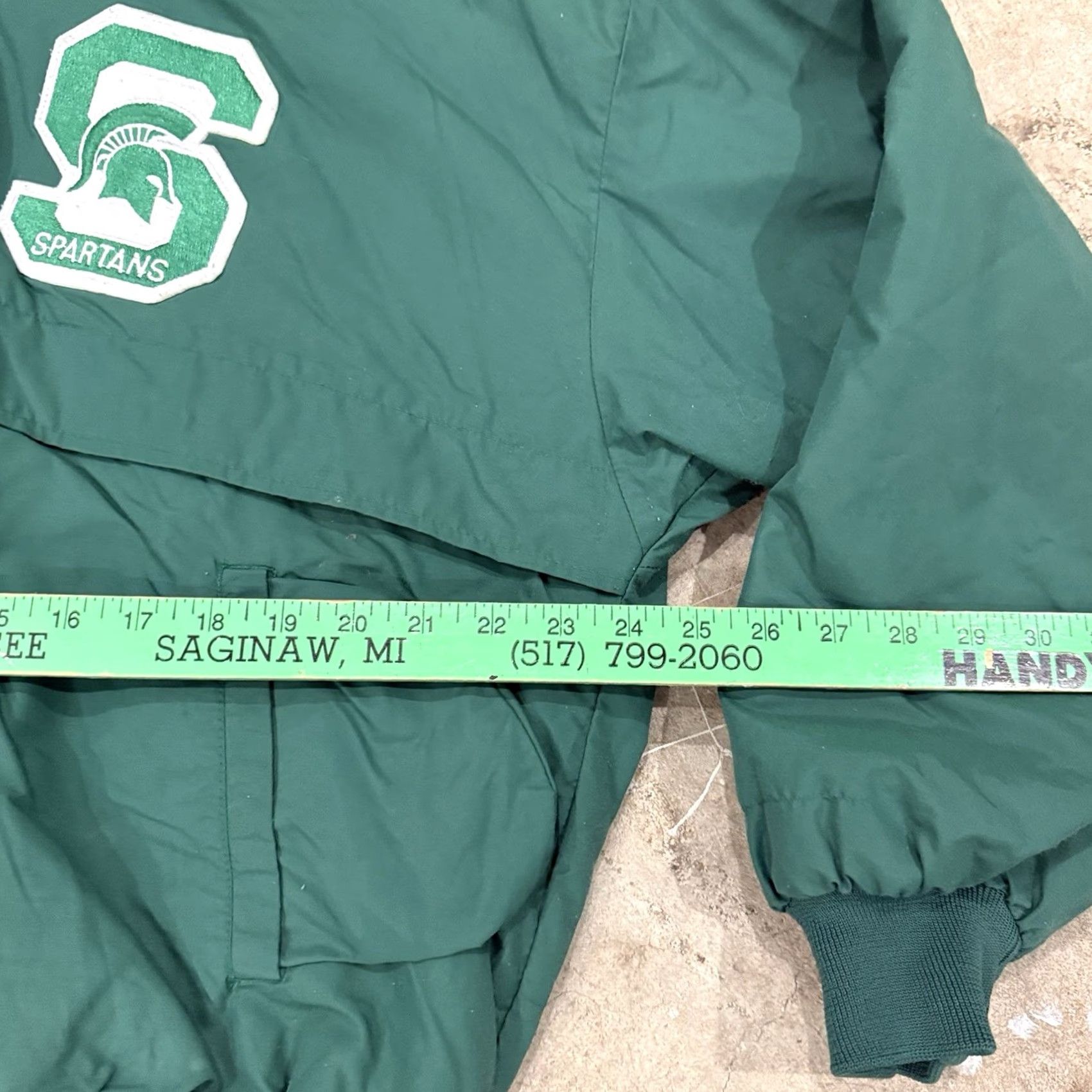 Chalk Line VINTAGE Chalk Line Michigan State University Puffer Jacket Mens XL TALON Zip Green 80s Jacket Mens XL Size US XL / EU 56 / 4 - 7 Thumbnail