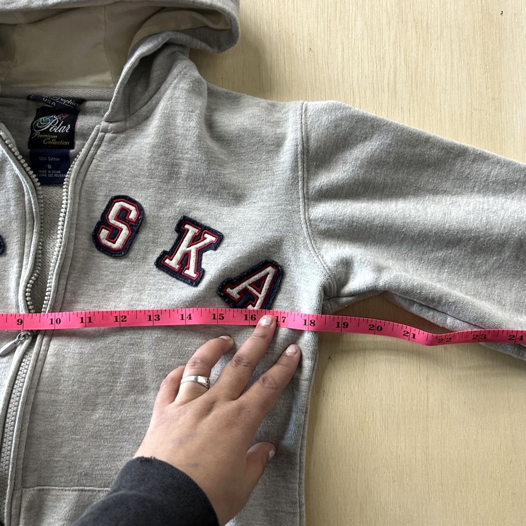 Vintage Mens Small Alaska Hoodie Polar Graphics Gray Full Zip Fleece Sweatshirt Size US S / EU 44-46 / 1 - 7 Thumbnail