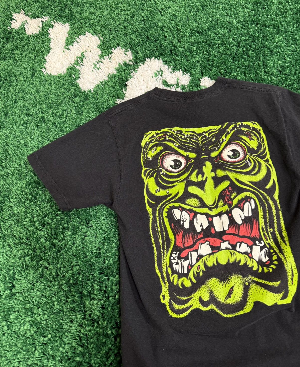 Santa Cruz Skateboards × Vintage Santa Cruz Skateboards Slime Face Logo Tee Black Small Size US S / EU 44-46 / 1 - 2 Thumbnail