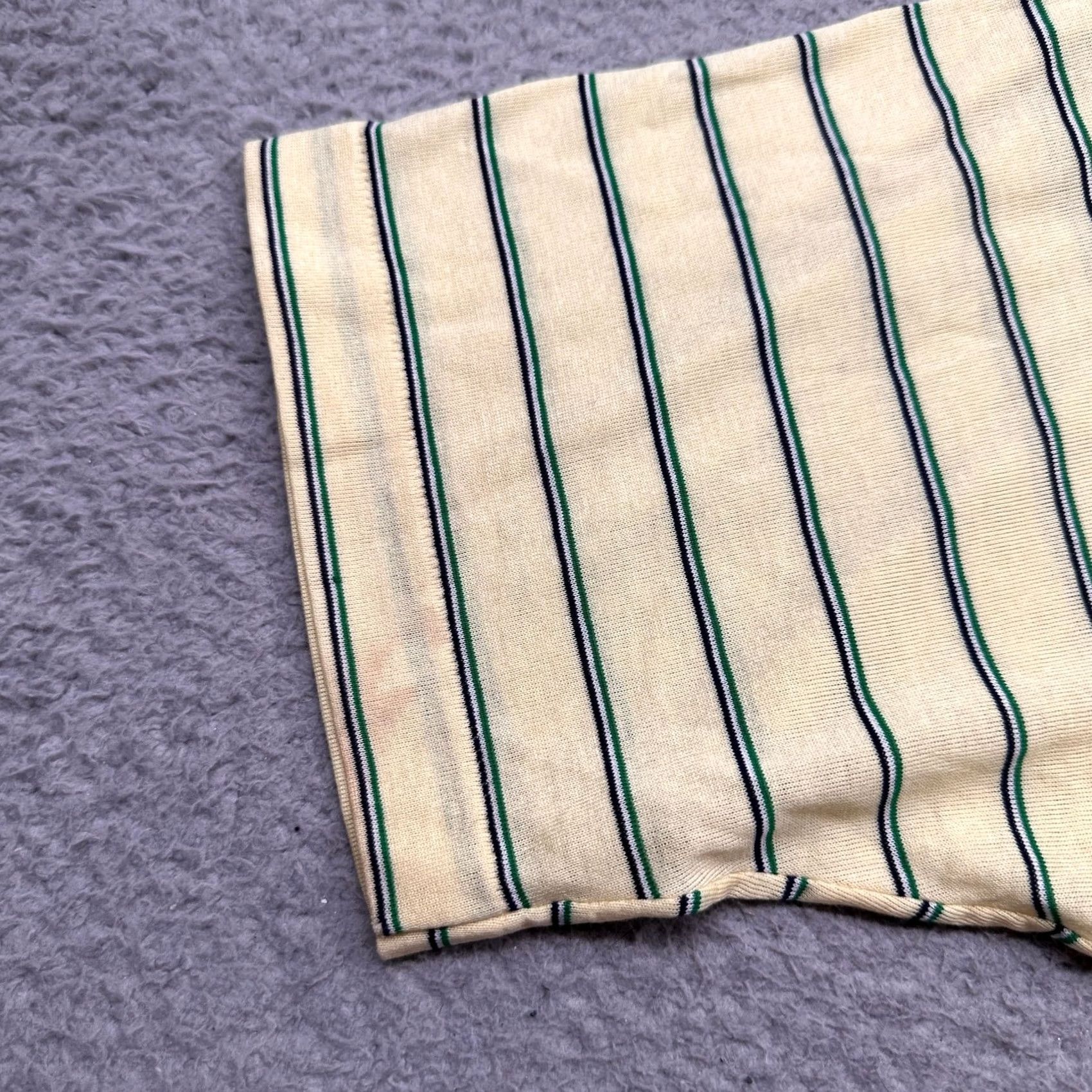 Vintage VINTAGE LL Bean Polo Shirt Mens XL Short Sleeve Striped Yellow Green 80s Size US XL / EU 56 / 4 - 6 Thumbnail