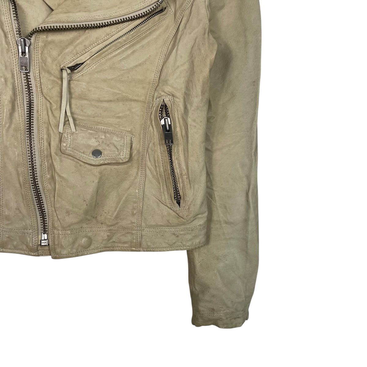 Japanese Brand Japanese Brand LDS Double Colar Biker Leather Jacket Size XS / US 0-2 / IT 36-38 - 4 Thumbnail