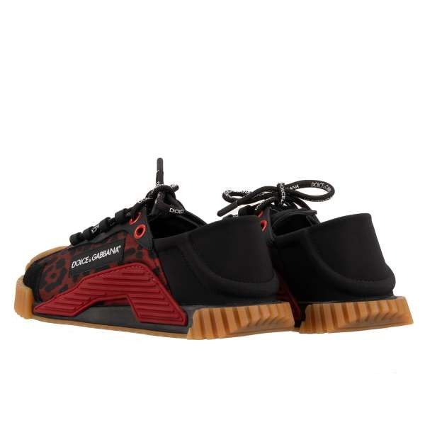 Dolce & Gabbana o1y0925 Logo Low-Top Sneakers in Red/Black Size US 5 / IT 35 - 3 Thumbnail
