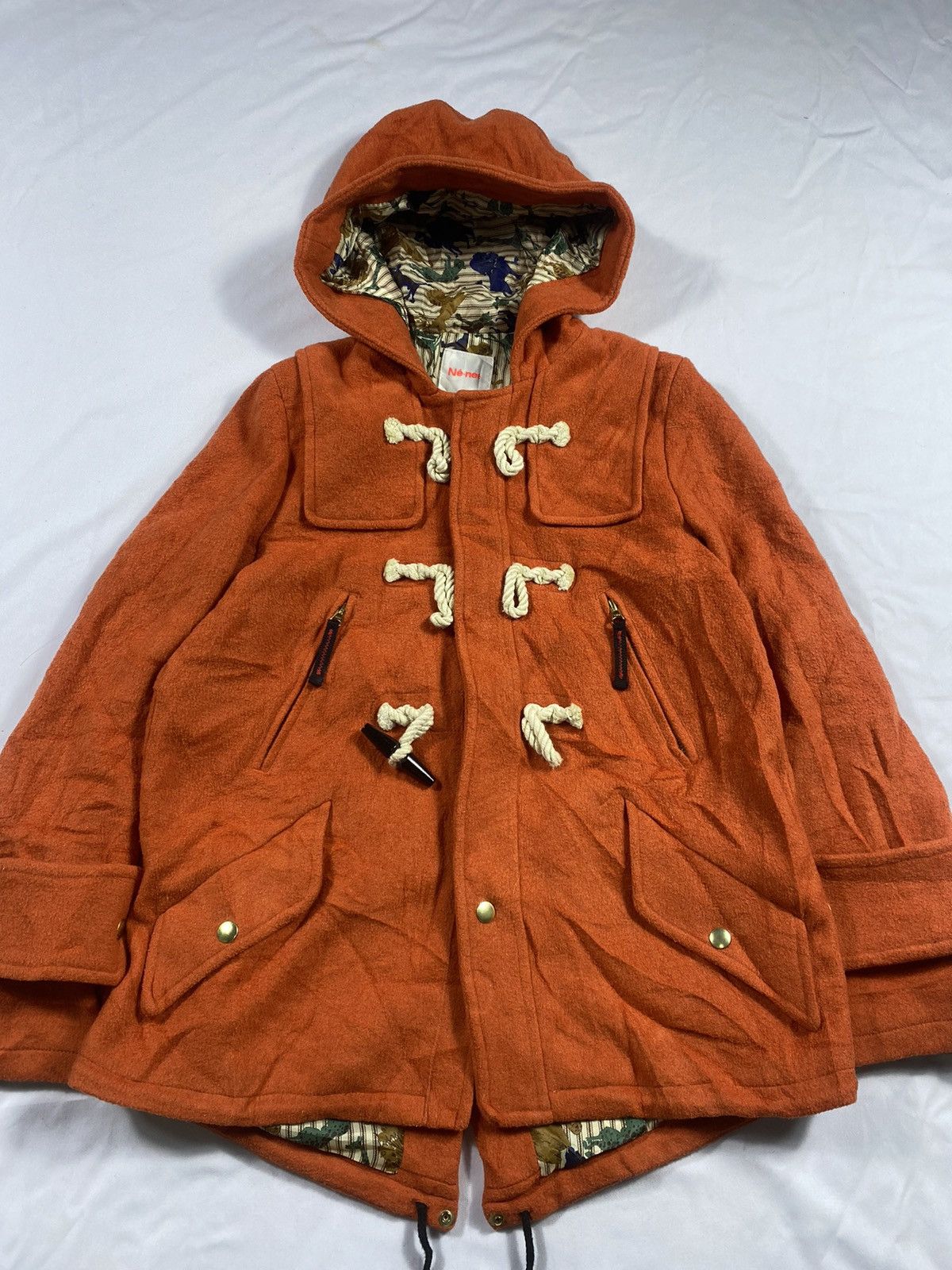 Ne-Net Net-Net Animal Wool Duffle Jacket By Issey Miyake Size US M / EU 48-50 / 2 - 5 Thumbnail