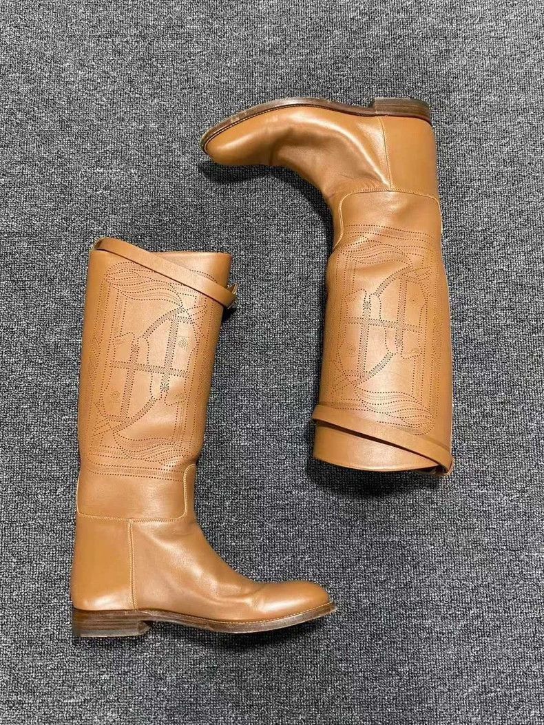Hermes Hermes Kelly Long Boots with Pattern-2506 Size US 6 / IT 36 - 3 Thumbnail