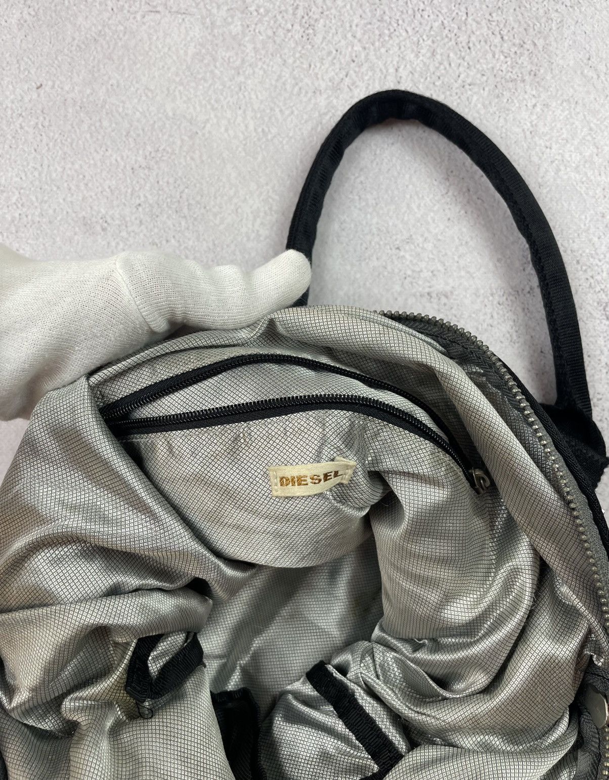 Diesel × Vintage Rare! Vintage y2k Diesel Black Bag Size ONE SIZE - 20 Thumbnail