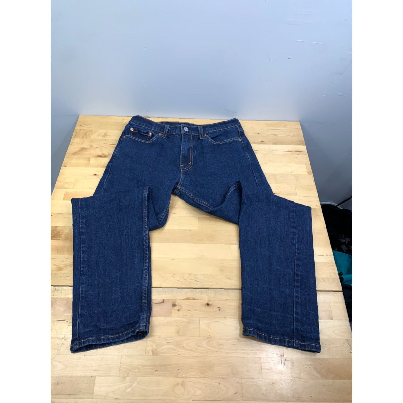 Levi's Levi's 505 Jeans Mens 30x30 Denim Straight Leg Blue Dark Indigo 5-Pocket Regular Fit Vintage No Size US 30 / EU 46 - 5 Thumbnail