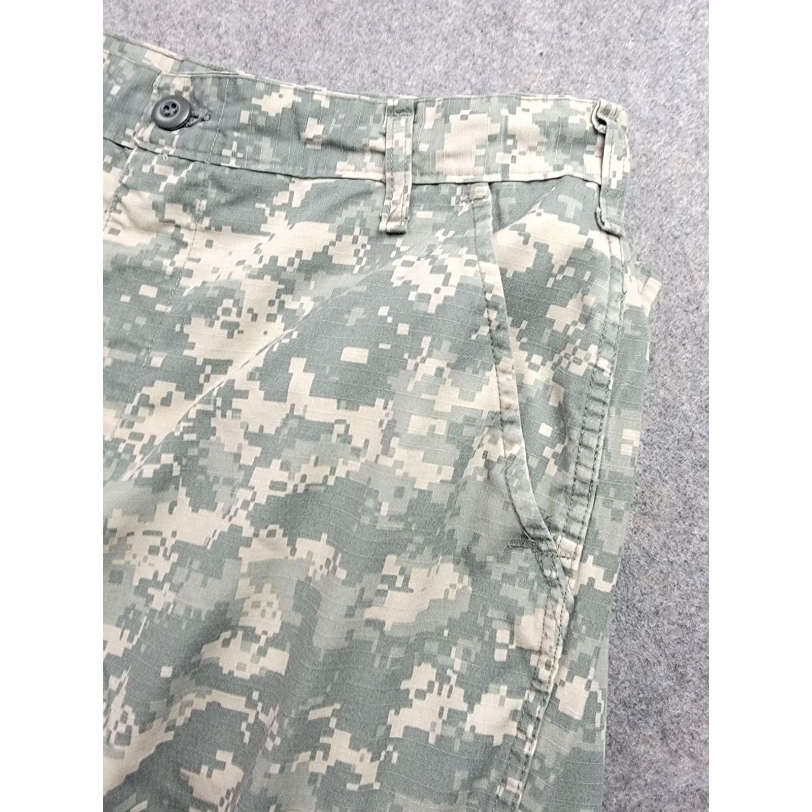 Vintage Tulahuma Industries LLC Army Combat Uniform Pants Mens M Long Ripstop Camouflage ACU Cargo 32x32.5in Khakis Pockets Adjustable Waist Size US 31 - 3 Thumbnail