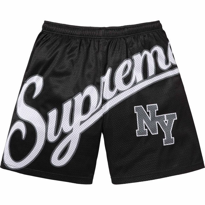 image of Supreme Big Script Mesh Short in Black, Men's (Size 31)