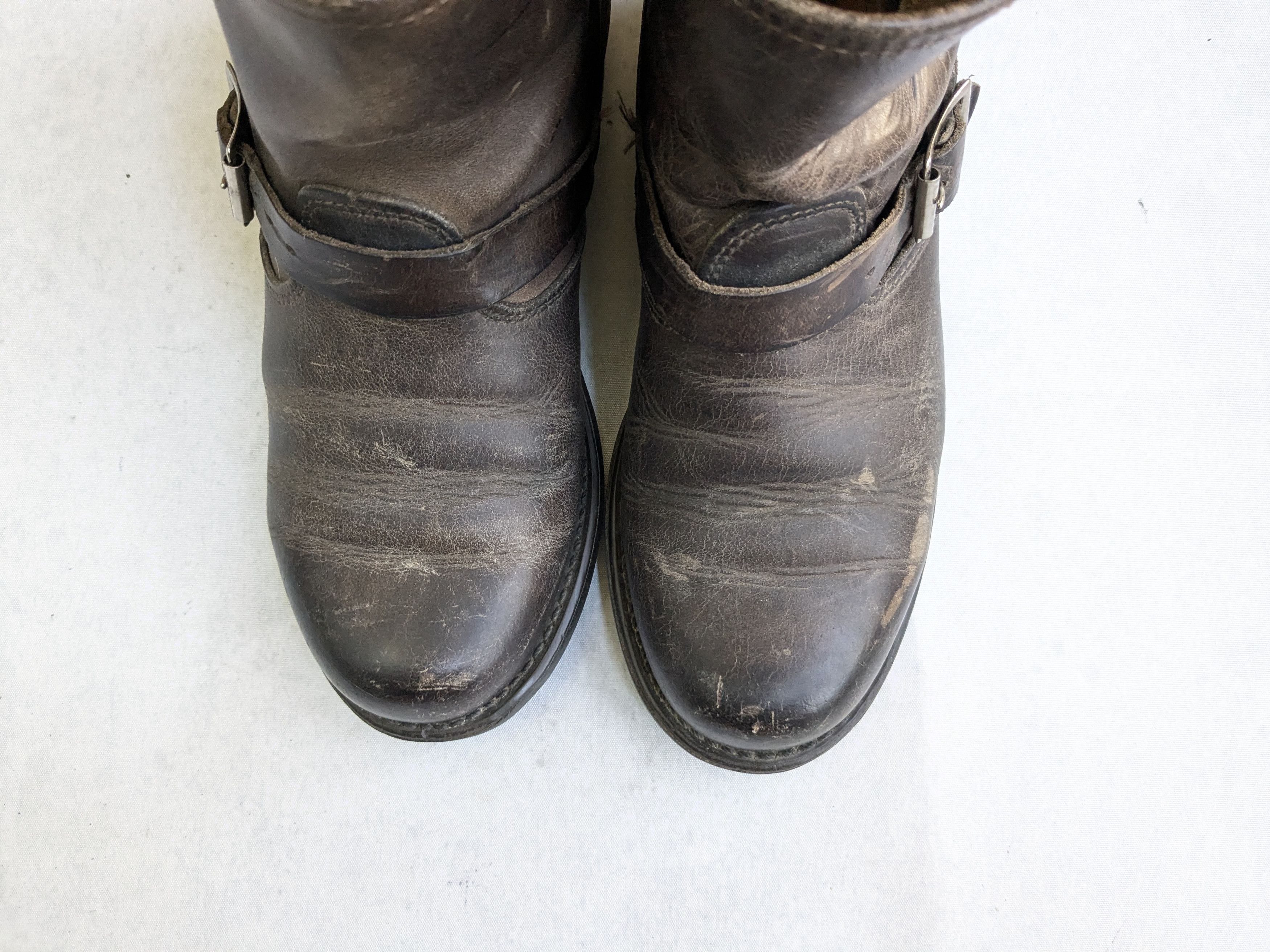 Frye Frye Engineer Boots Brown Leather 7.5 Leather Buckle Size US 7.5 / EU 40-41 - 3 Thumbnail